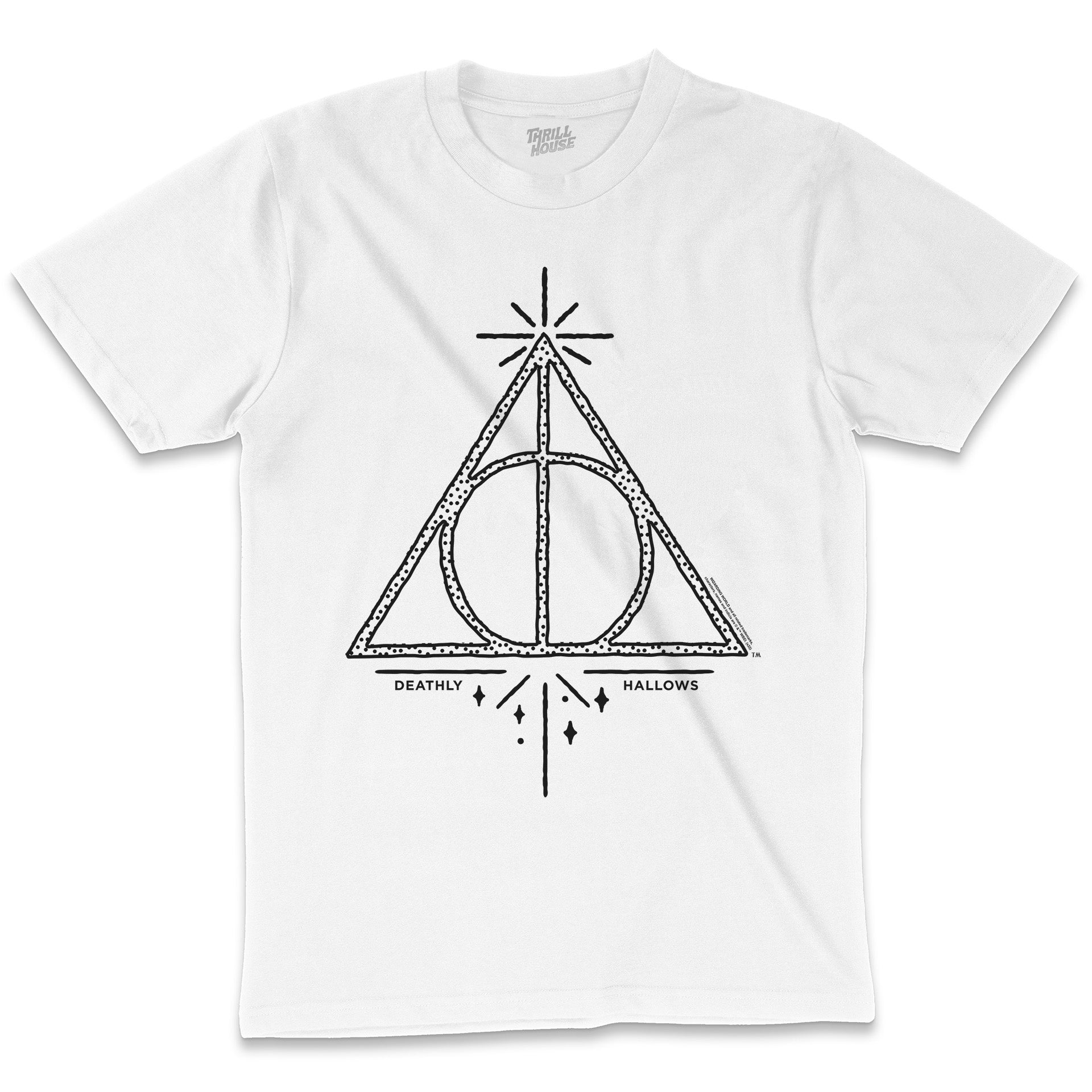 Harry Potter Deathly Hallows Logo Symbol Wizard World Slytherin Voldemort Officially Licensed Cotton T-Shirt