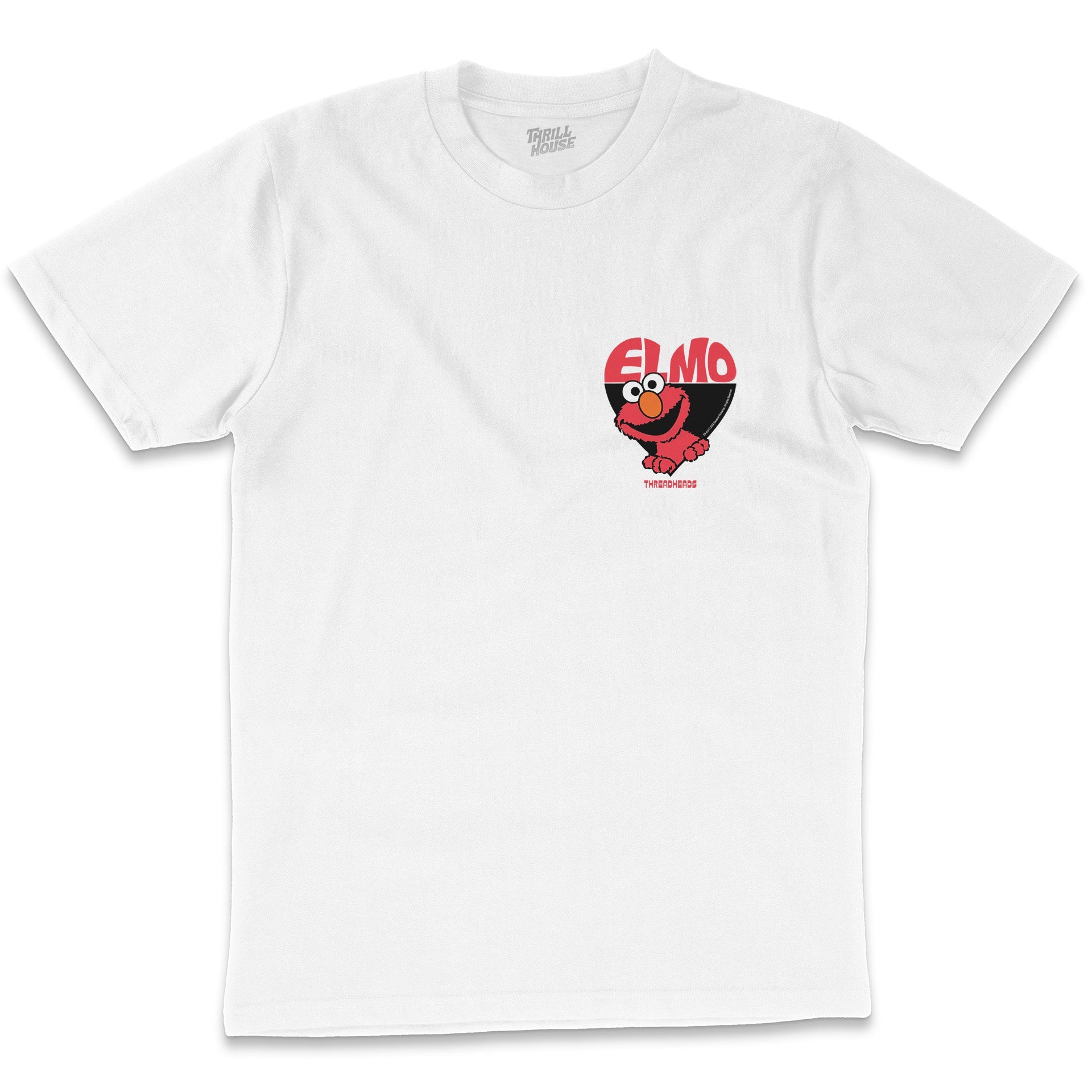 Sesame Street Elmo Face Mini Print Classic Retro Vintage Educational Puppet TV Program Officially Licensed T-Shirt