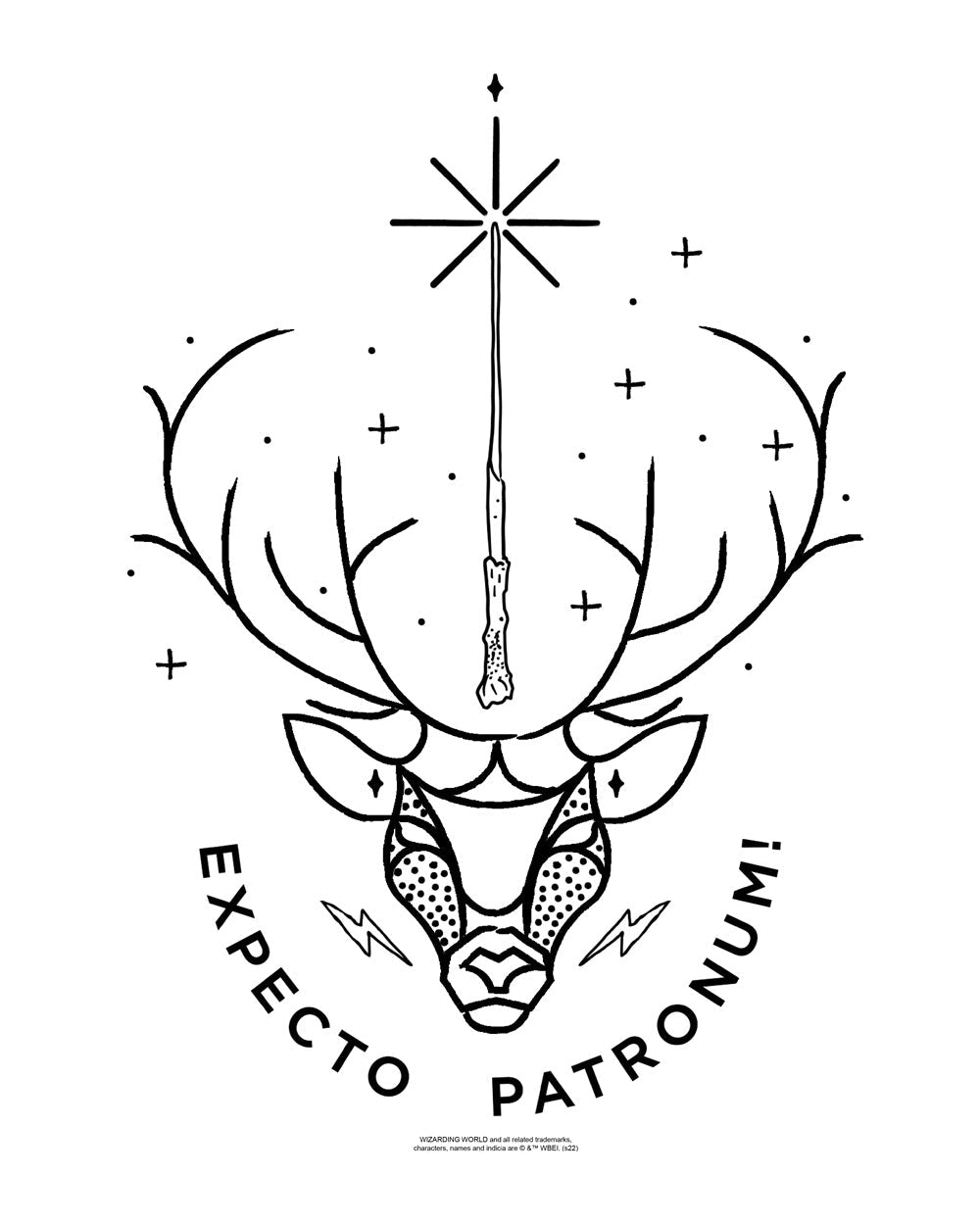 Harry Potter Expecto Patronum Spell Alt Wizard World Officially Licensed Cotton T-Shirt