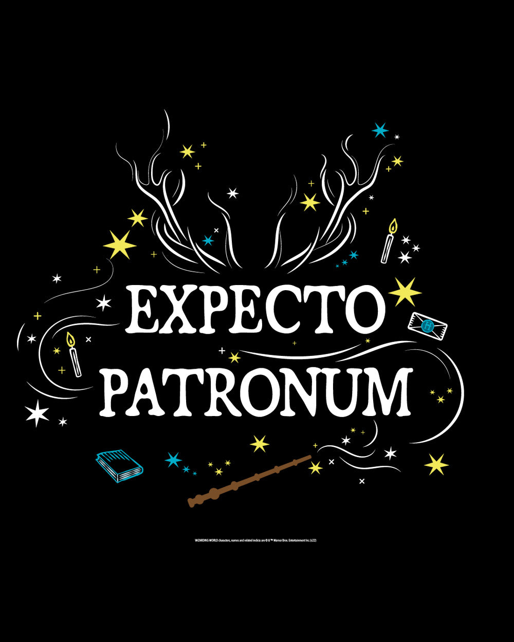 Harry Potter Expecto Patronum Spell Wizard World Officially Licensed Cotton T-Shirt