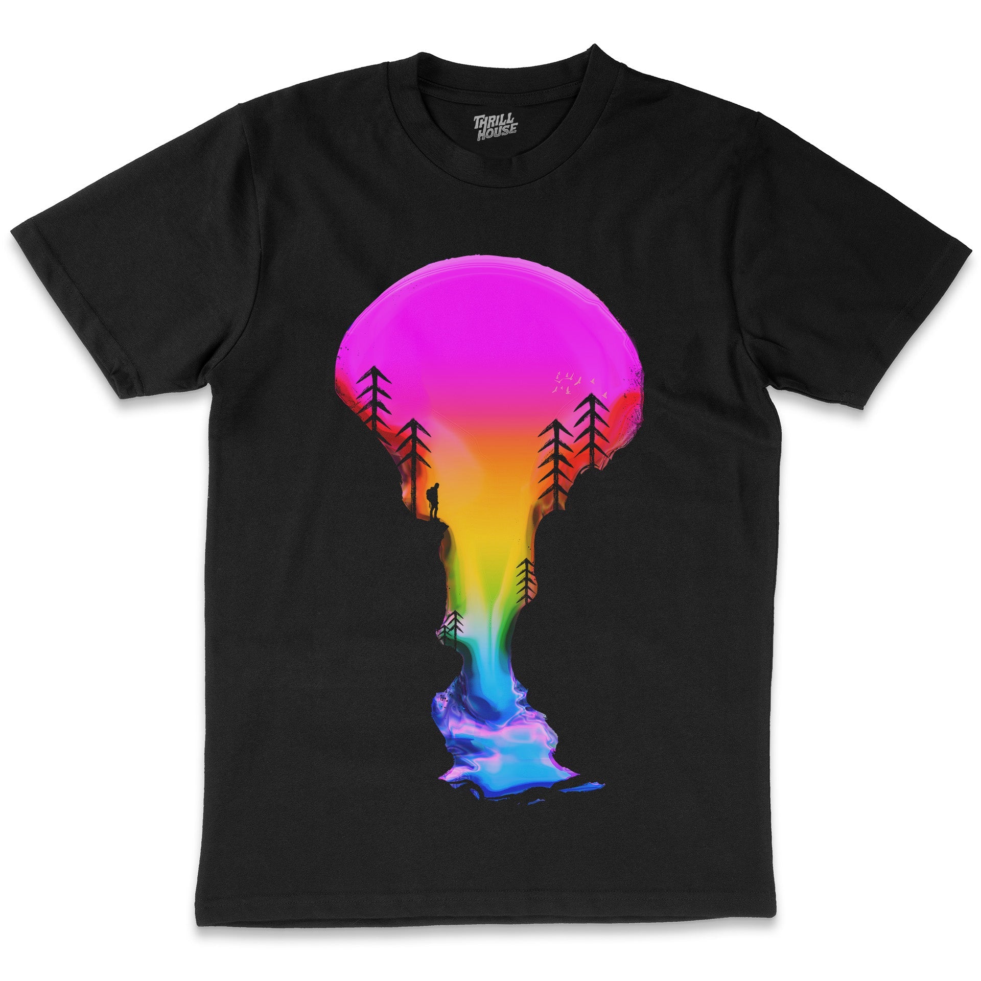 Exploring Worlds Cool Artsy Nature Camping Hiking Fishing Outdoors Adventure Cotton T-Shirt