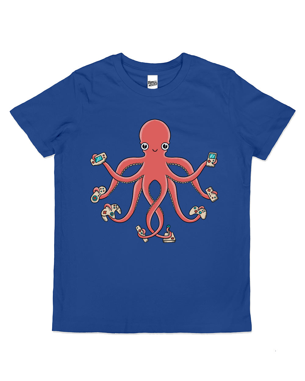Gamer Octopus Kids Video Game Funny Cute Cool Cotton Novelty T-Shirt