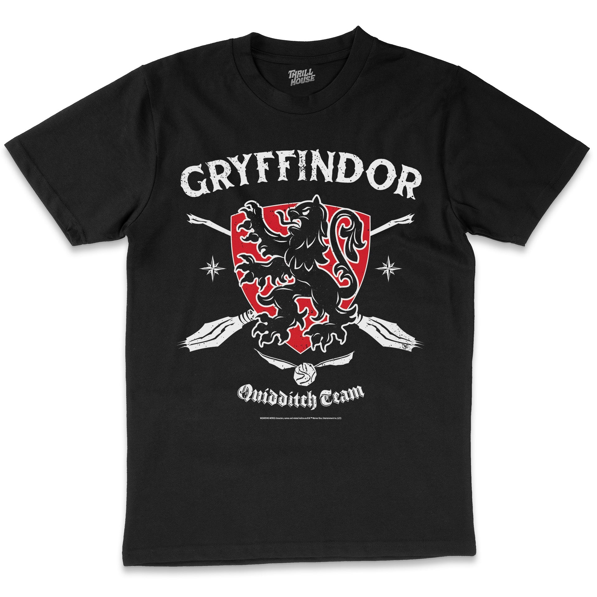 Harry Potter Gryffindor Quidditch Team Hogwarts Witchcraft Wizardry School Officially Licensed Cotton T-Shirt