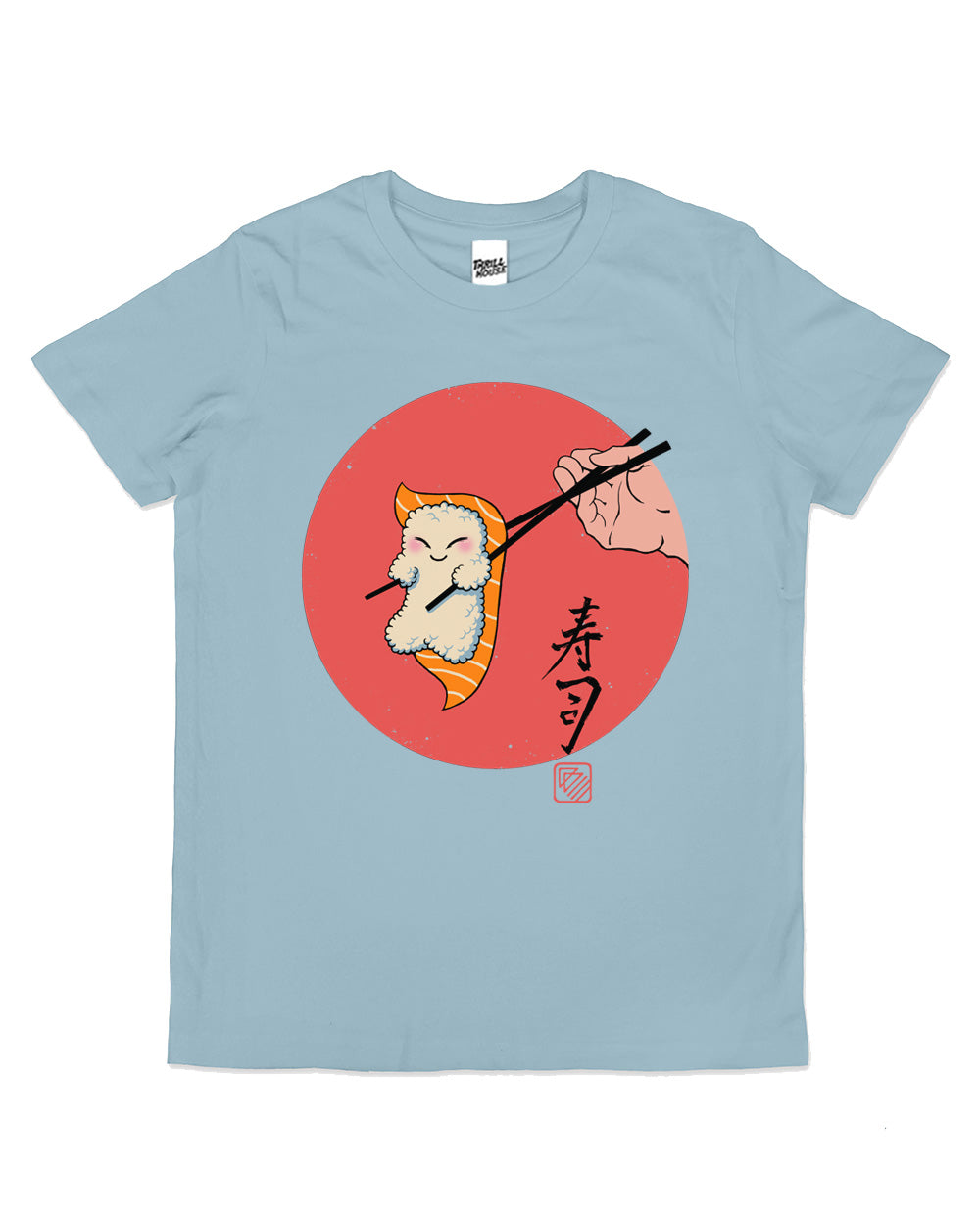 Happy Sushi Kids Japanese Chopsticks Kawaii Cute Cool Cotton Novelty T-Shirt