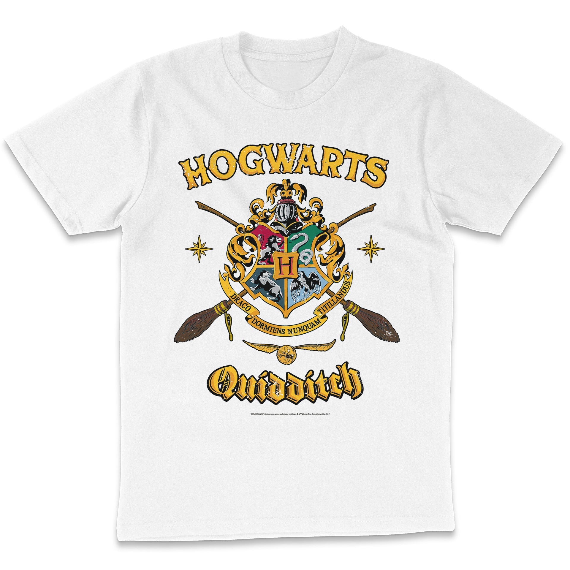 Harry Potter Hogwarts Quidditch Shield Witchcraft Wizardry School Officially Licensed Cotton T-Shirt