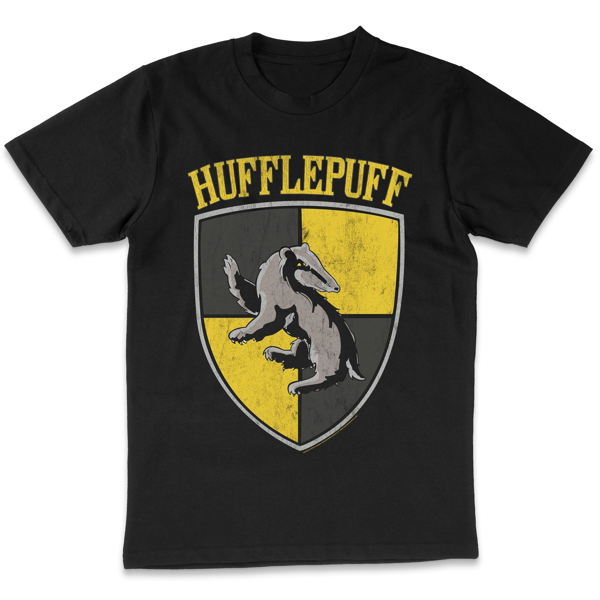 Harry Potter Hufflepuff Crest Hogwarts Witchcraft Wizardry School Officially Licensed Cotton T-Shirt
