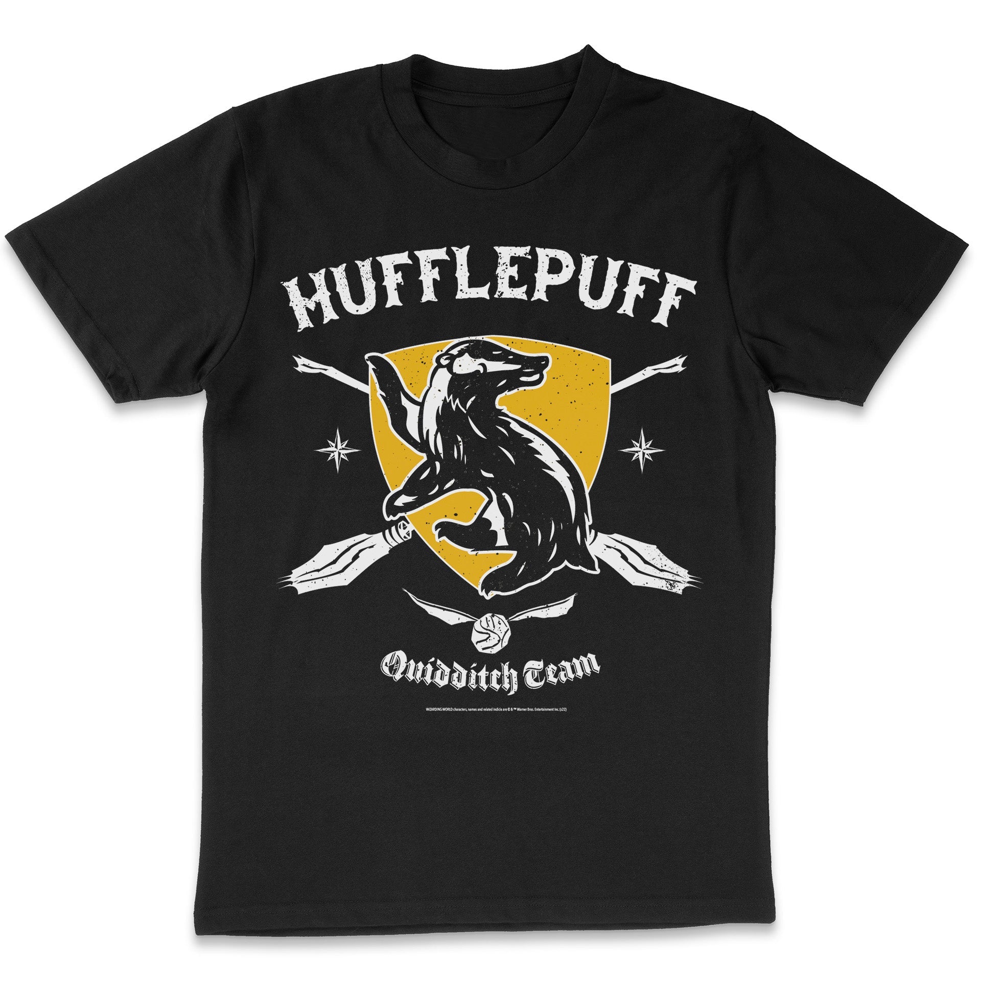 Harry Potter Hufflepuff Quidditch Team Hogwarts Witchcraft Wizardry School Officially Licensed Cotton T-Shirt
