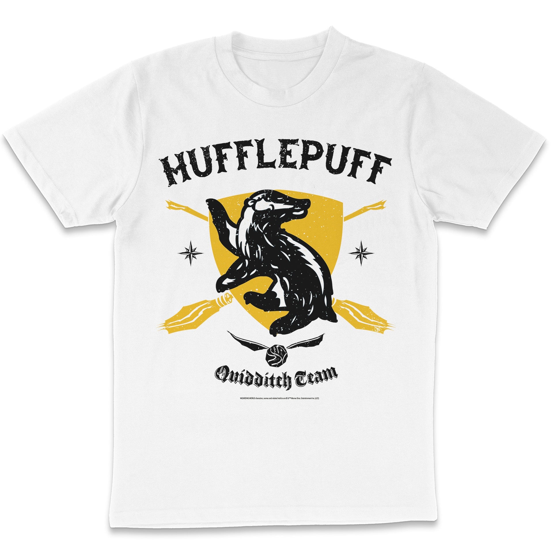 Harry Potter Hufflepuff Quidditch Team Hogwarts Witchcraft Wizardry School Officially Licensed Cotton T-Shirt