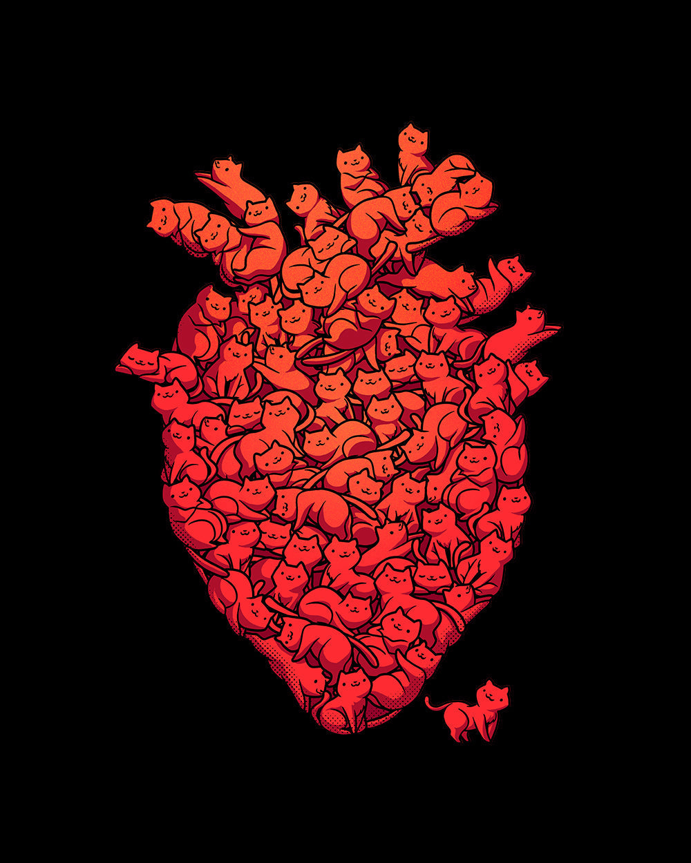 I Love Cat Heart T-Shirt Australia Online #colour_