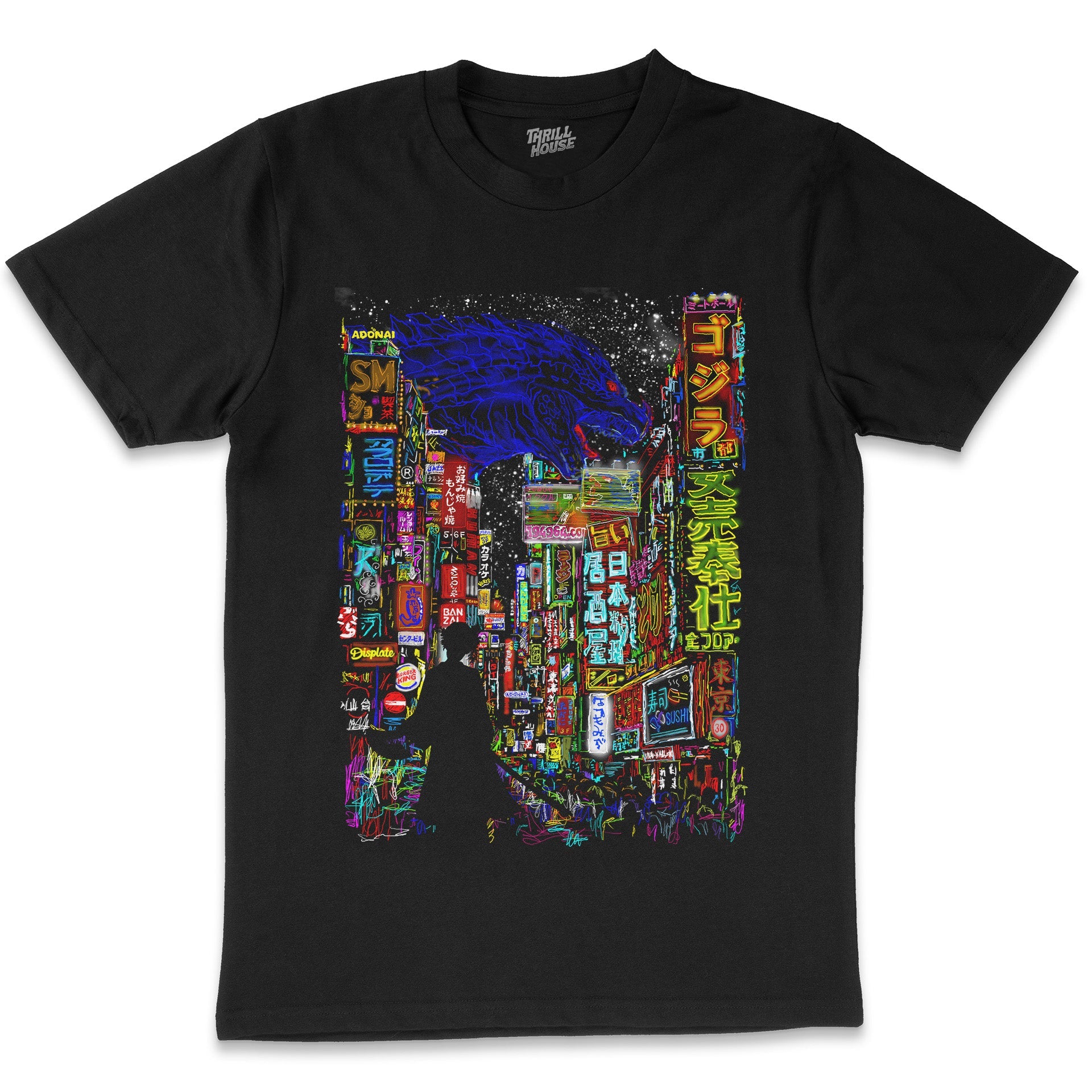 Kaiju City Japanese Japan Tokyo Cool Street Art Urban Chic Artsy Cotton T-Shirt