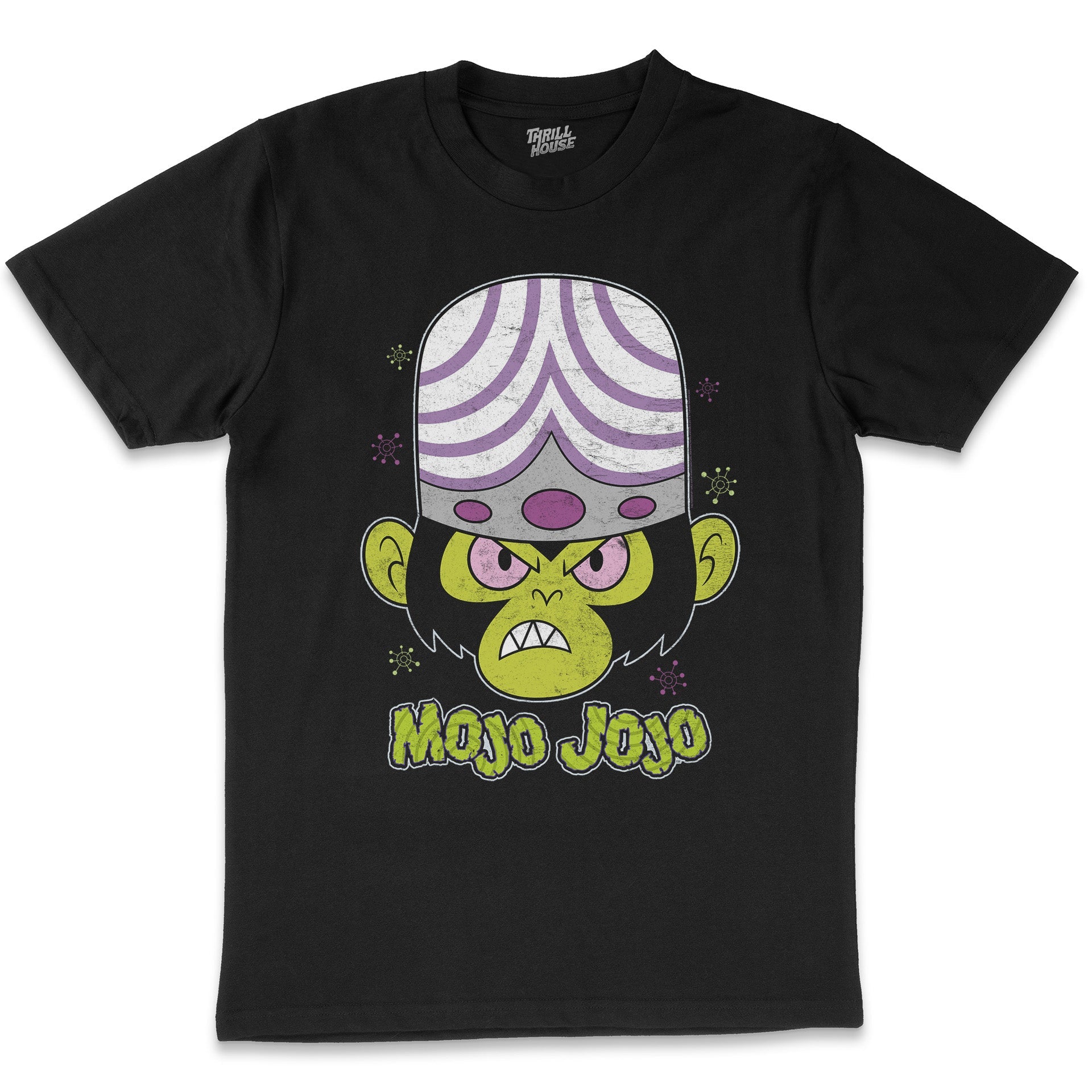 Mojo Jojo Monkey Villain Powerpuff Girls 90s Superhero Cartoon Animation Series Officially Licensed Cotton T-Shirt