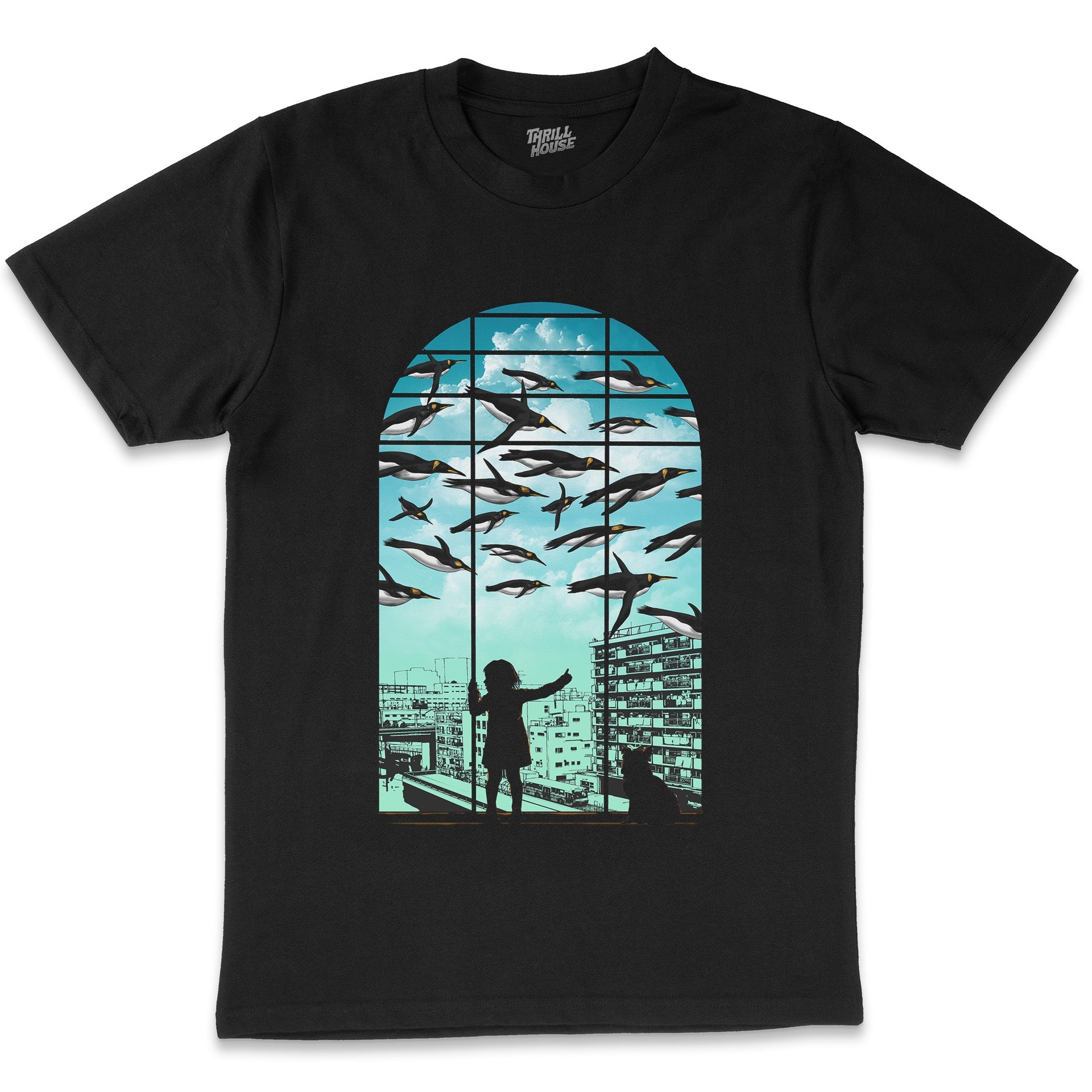 Off the Beaten Track Artsy Artistic Ocean Penguin Animal Cotton T-Shirt
