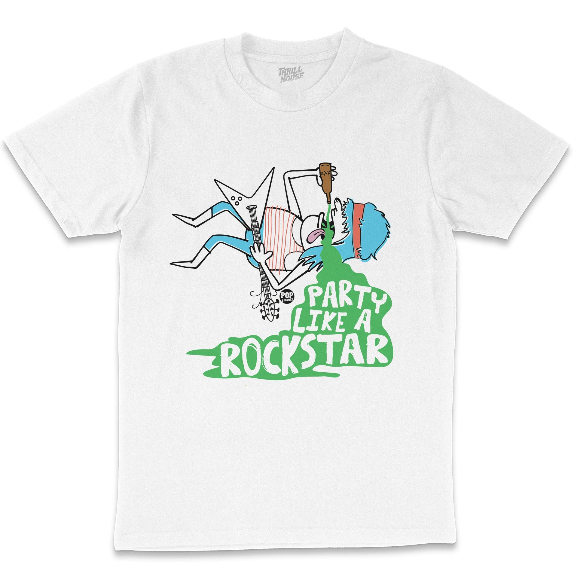 Party Like a Rockstar Funny Slogan Beer Drinking Slogan Cotton T-Shirt