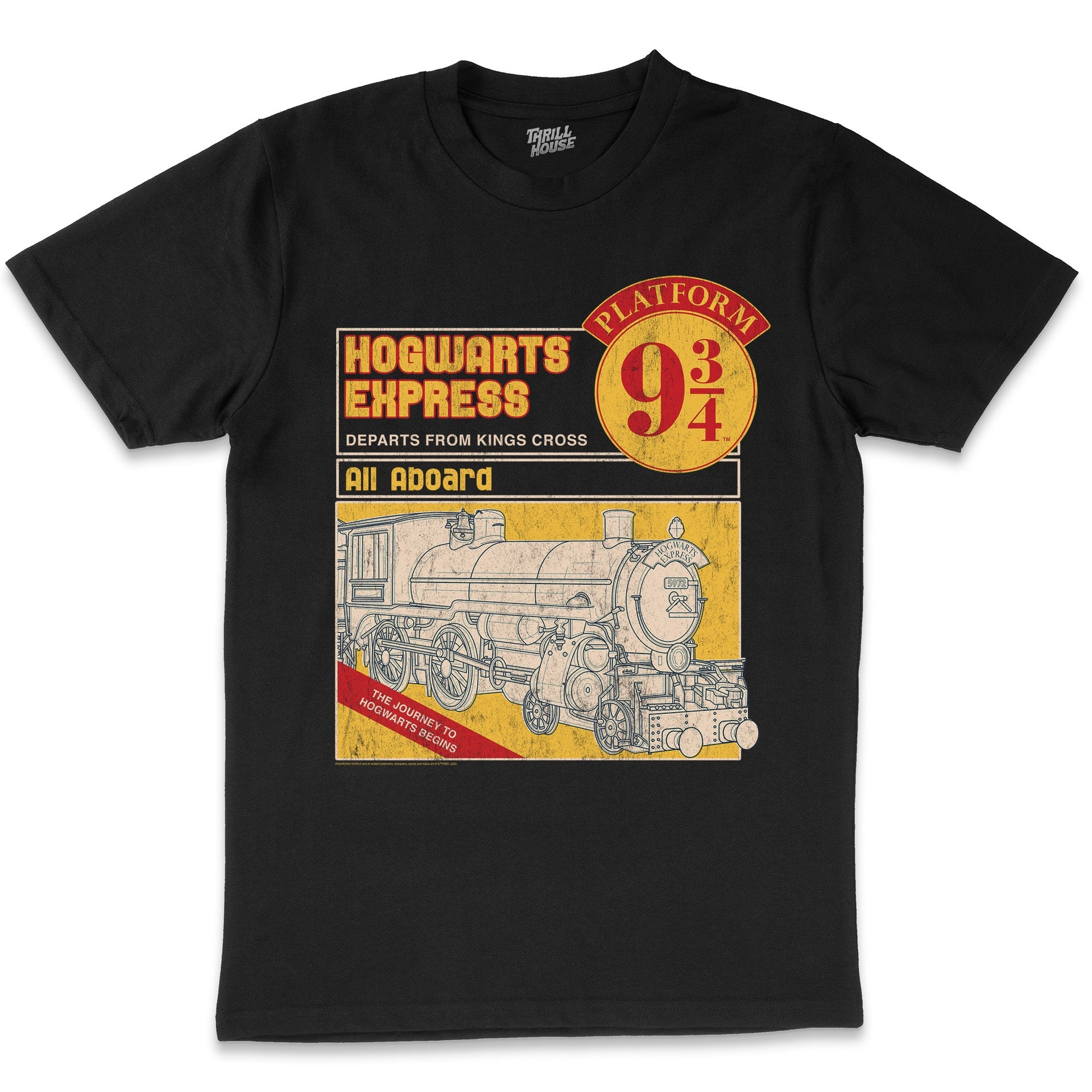 Harry Potter Platform Nine and Three Quarters Hogwarts Witchcraft Wizardry School Officially Licensed Cotton T-Shirt