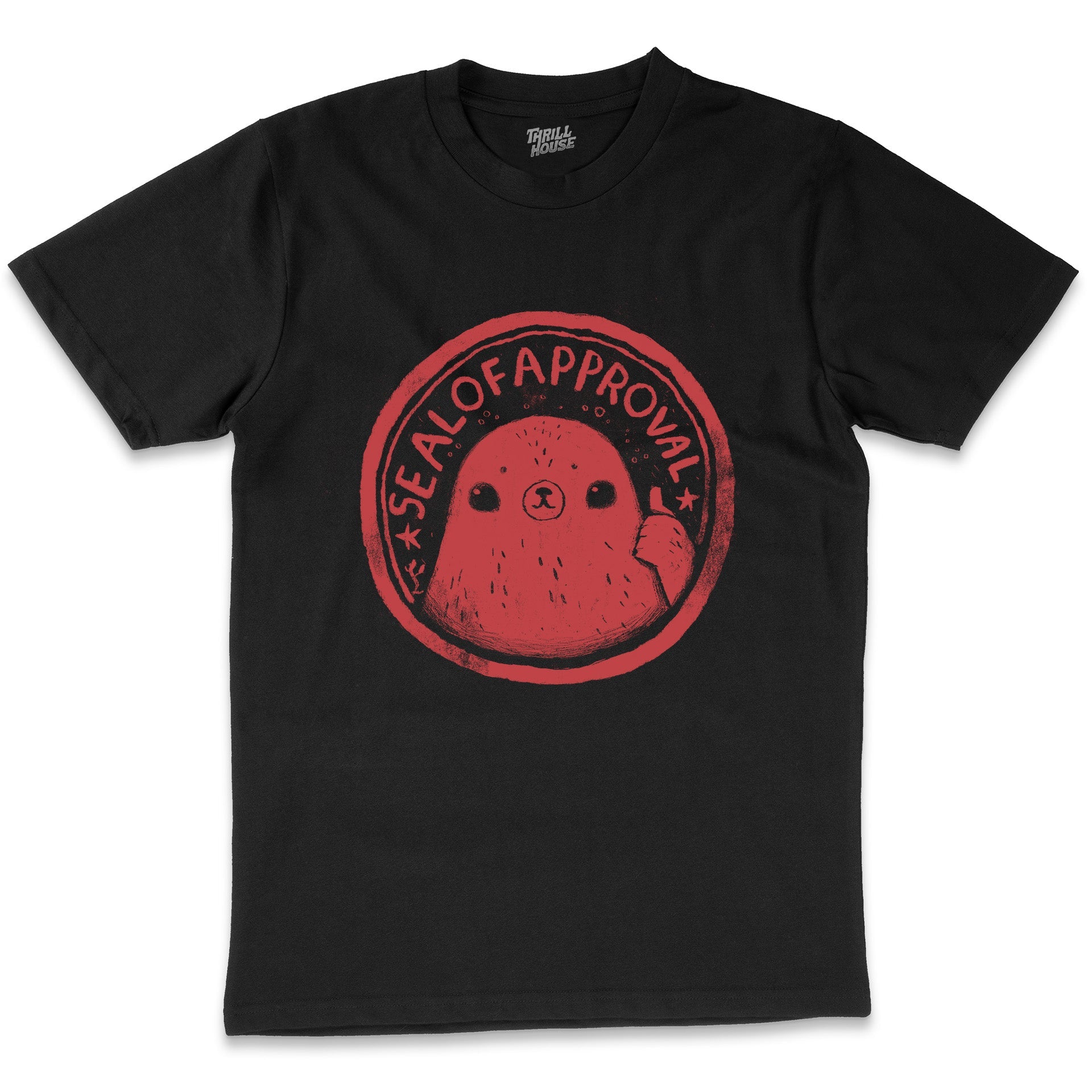 Seal of Approval Funny Bad Animal Pun Cotton T-Shirt