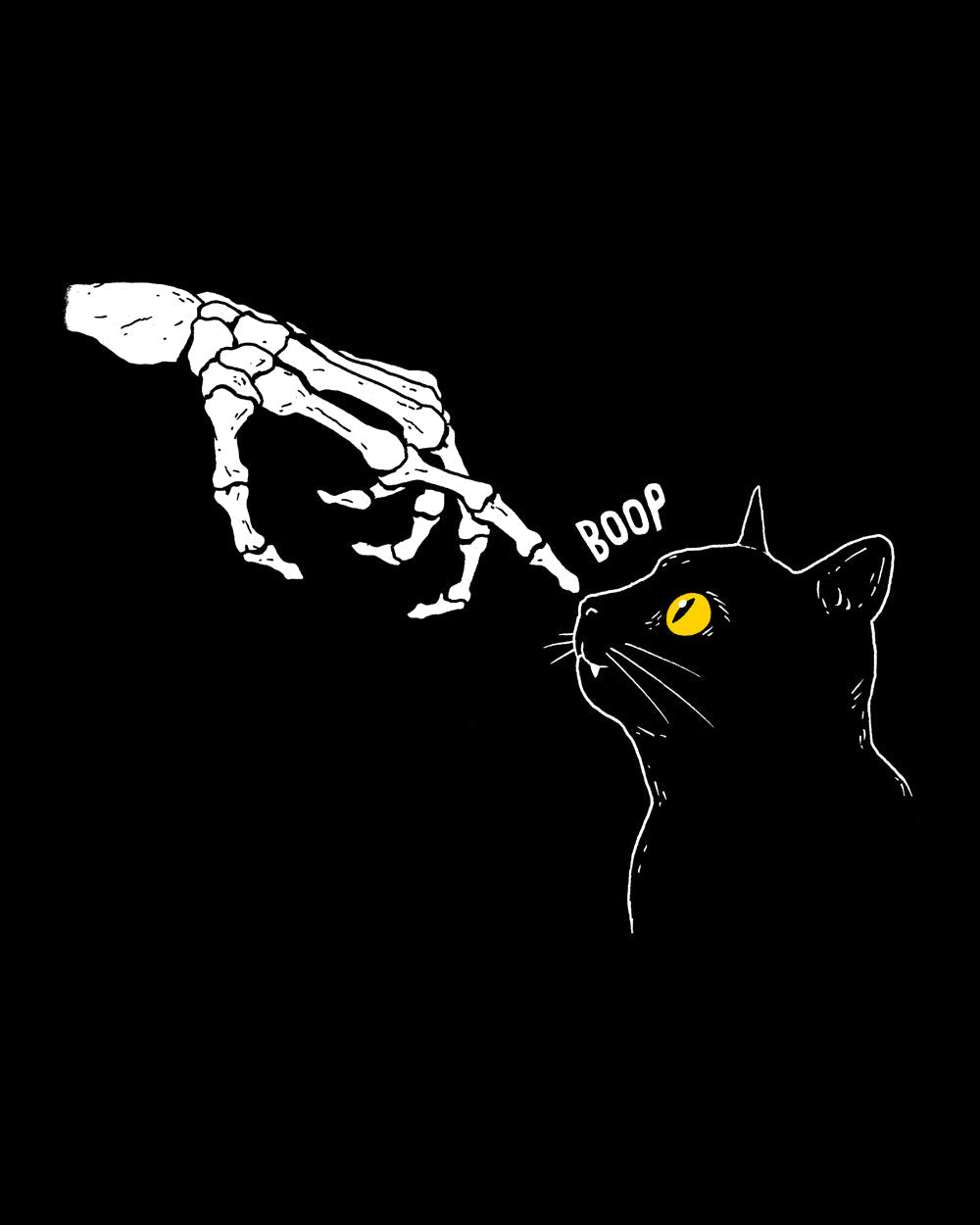 Spooky Boop Funny Dark Humour Death Cat Kitten Grim Reaper Cotton T-Shirt