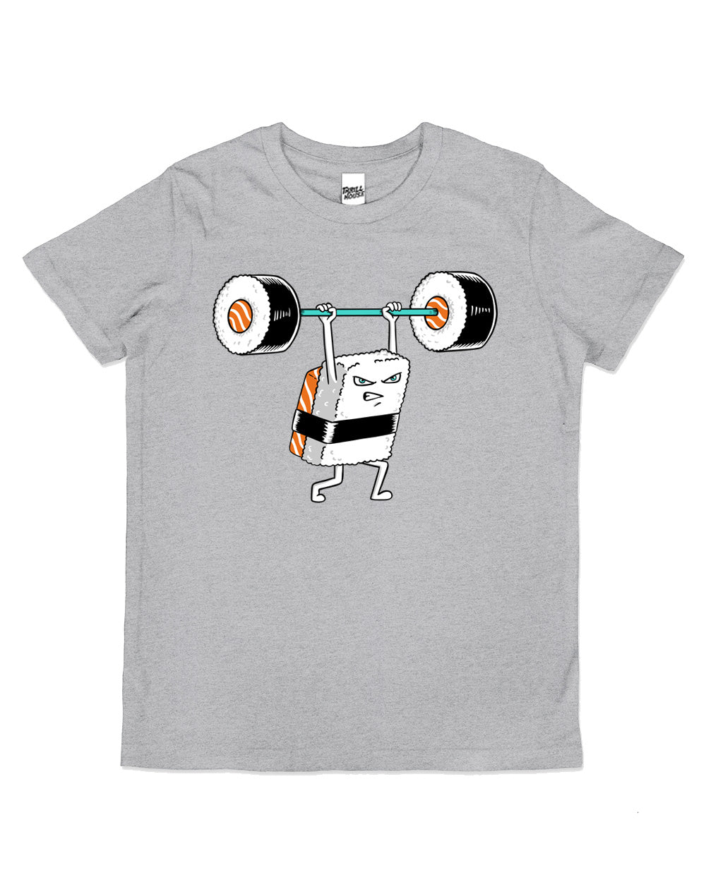 Sushi Gym Kids Japanese Foodie Weights Funny Cute Cool Cotton Novelty T-Shirt