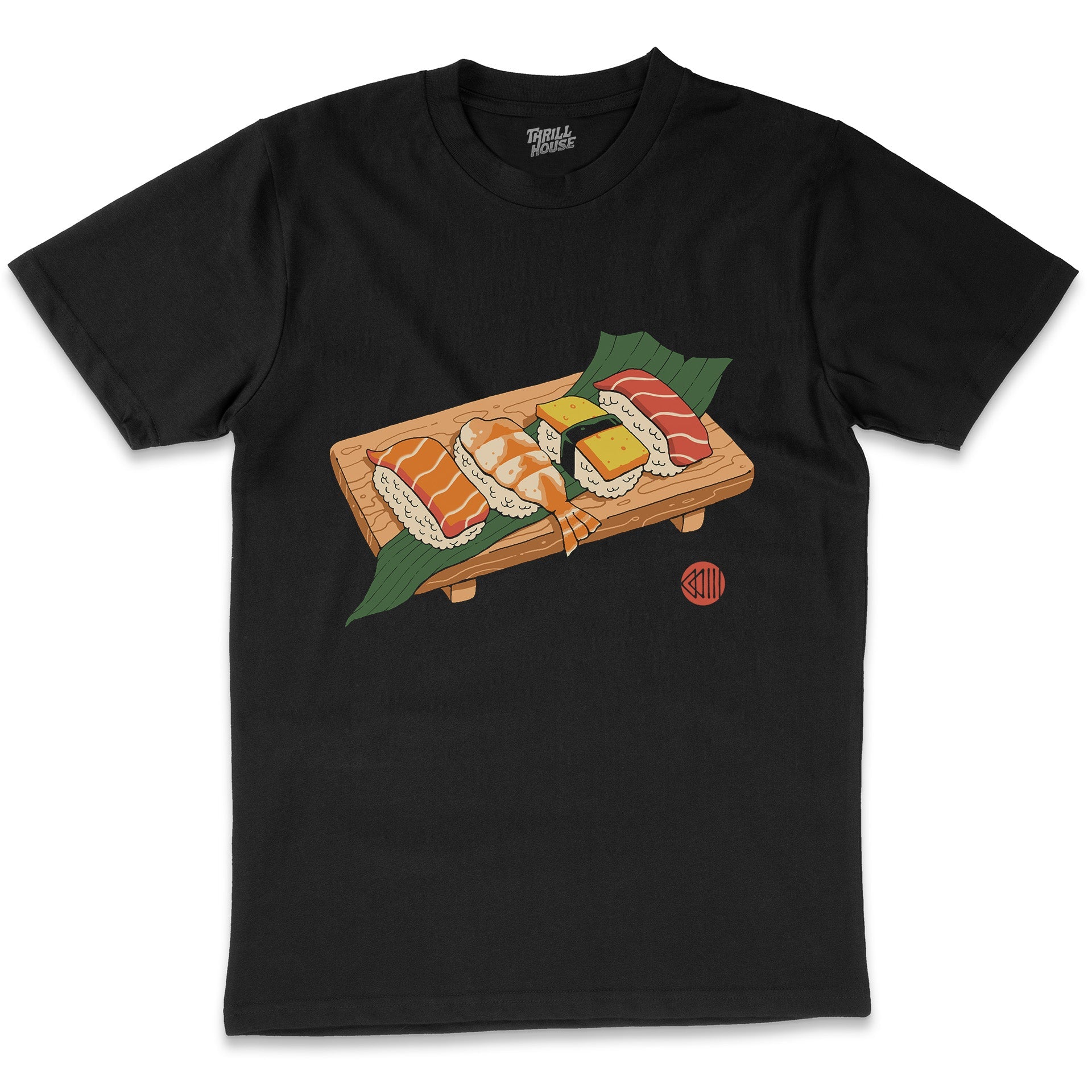 Sushi Ukiyo-e Japanese Food Foodie Maki Artsy Fish Bento Cotton T-Shirt
