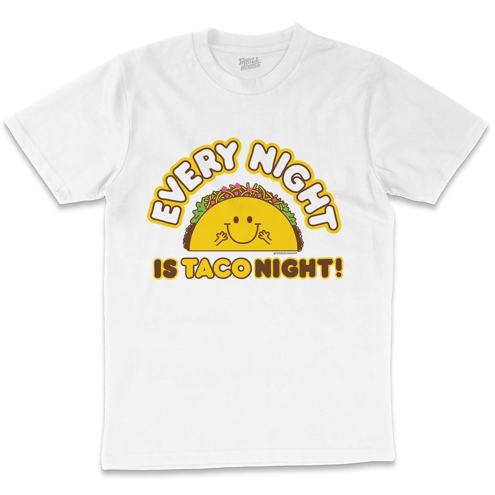 Taco Night Funny Taco Food Mexican Foodie Cute Slogan Cotton T-Shirt