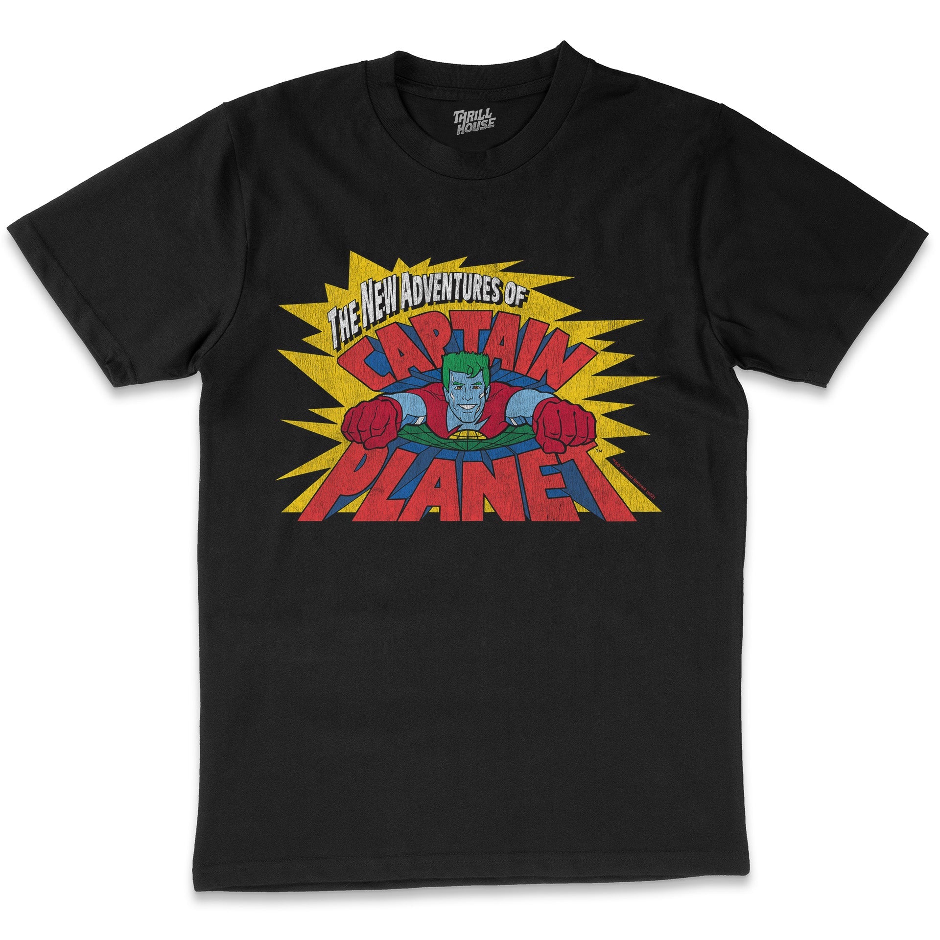 The New Adventures of Captain Planet Officially Licensed Retro Vintage 90s Superhero Cartoon Cotton T-Shirt