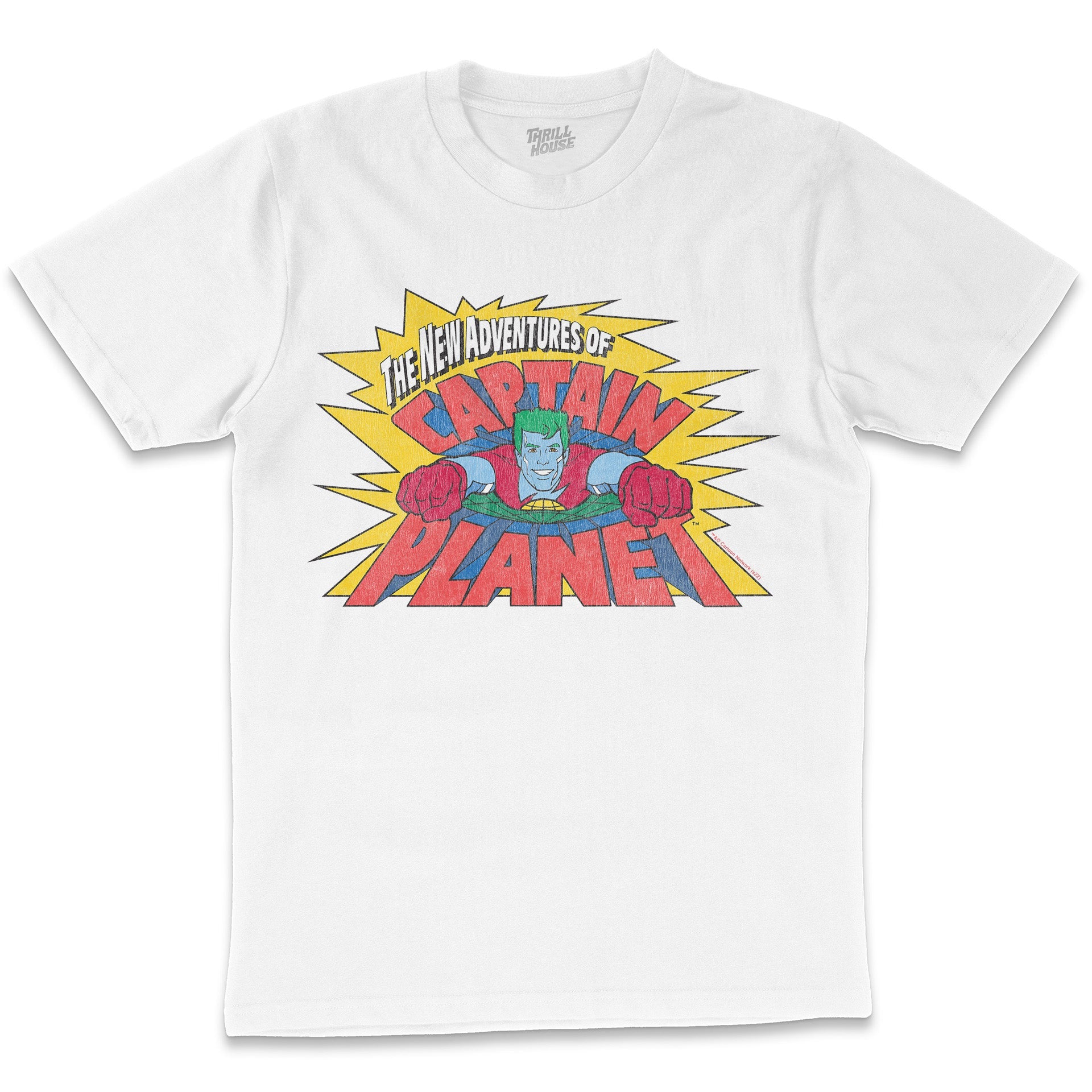 The New Adventures of Captain Planet Officially Licensed Retro Vintage 90s Superhero Cartoon Cotton T-Shirt