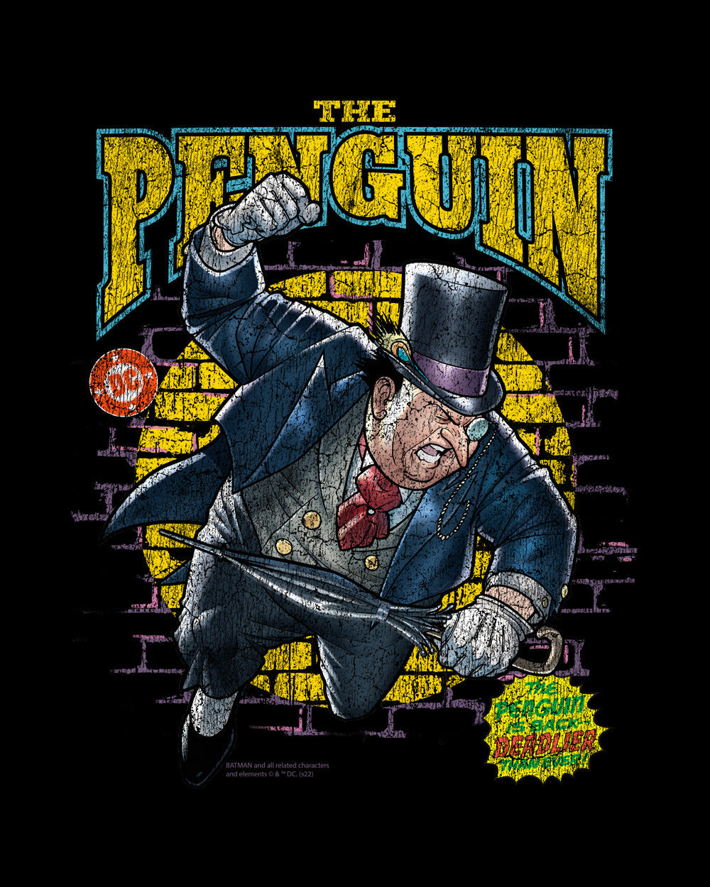 DC Comics The Penguin Villain Batman Geek Nerd Superhero Comic Book Officially Licensed Cotton T-Shirt
