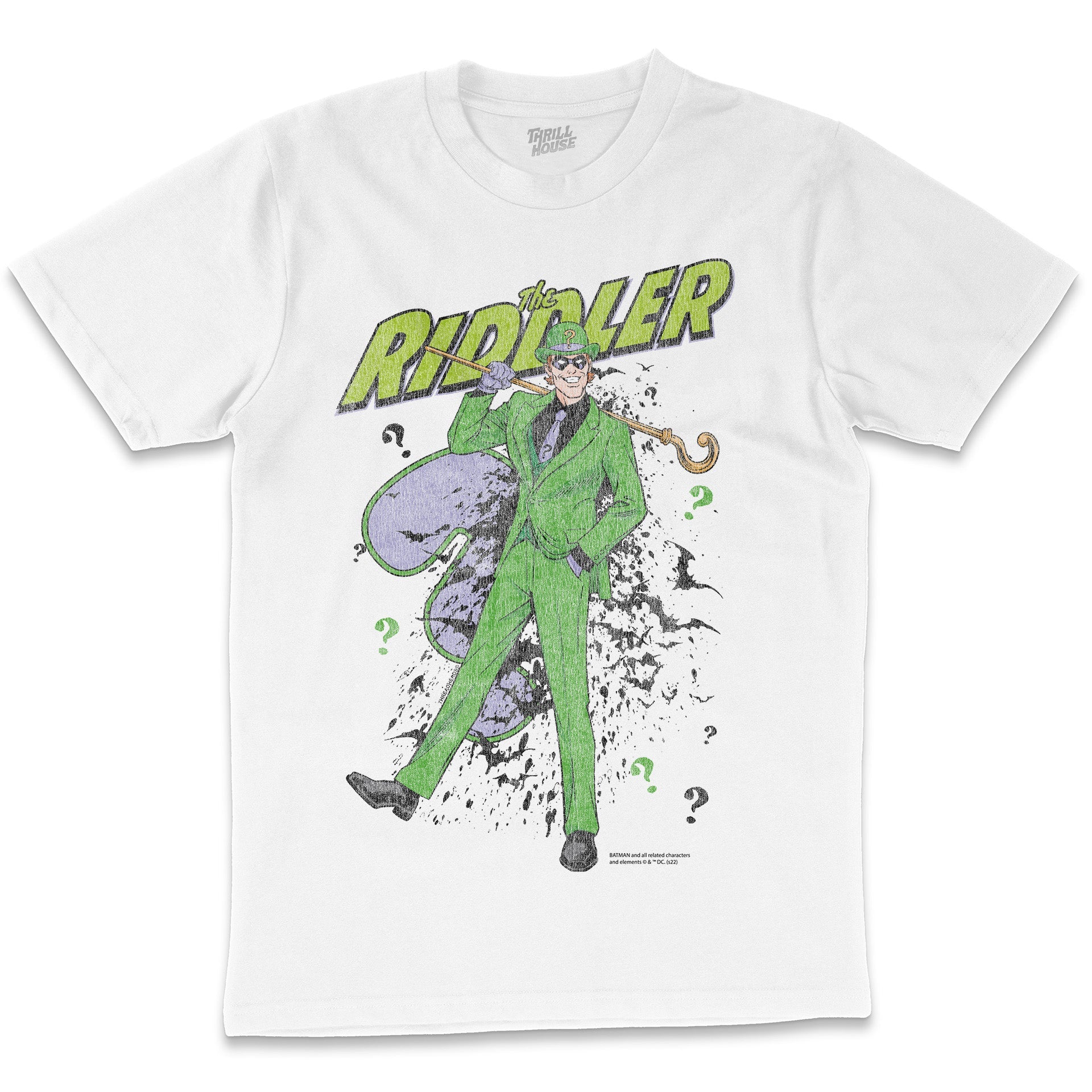 DC Comics The Riddler Batman Superhero Comic Book Villain Geek Nerd Retro Vintage Officially Licensed Cotton T-Shirt