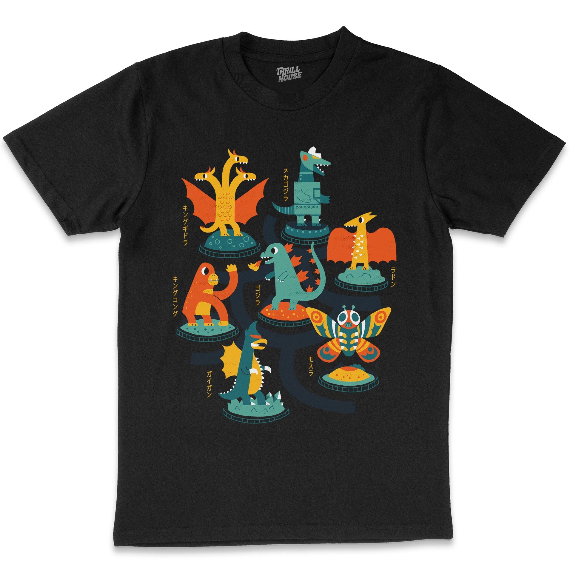 Tokyo Zoo Funny Kaiju Monsters Japan Japanese Parody Artsy Cute Illustration Cotton T-Shirt
