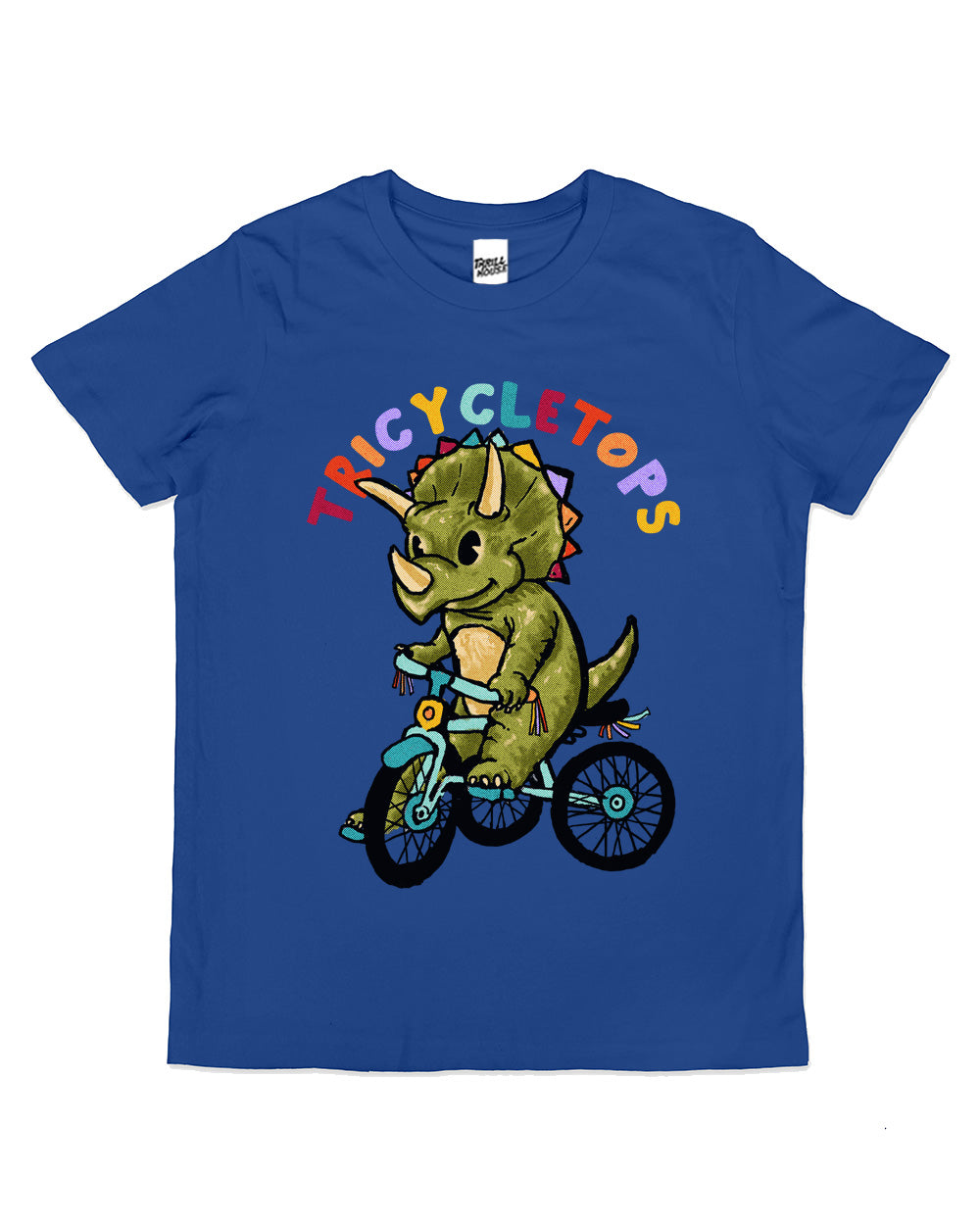 Tricycletops Kids Triceratops Dinosaur Funny Cute Cool Cotton Novelty T-Shirt