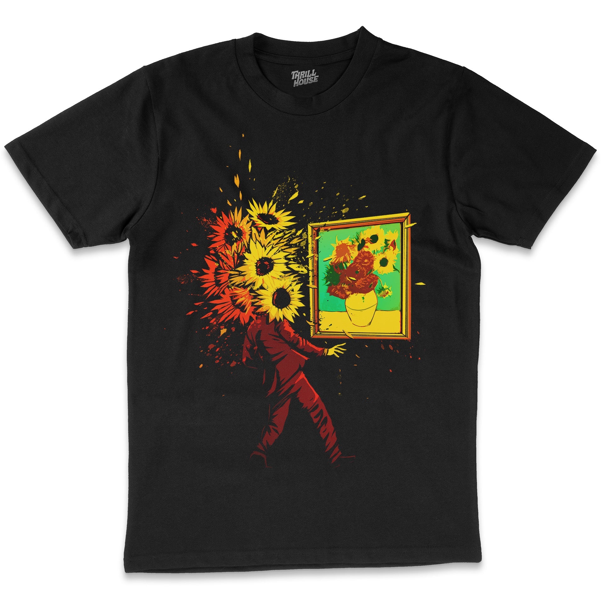 Van Gogh's Sunflowers Artsy Artistic Painting Painter Gallery Cotton T-Shirt