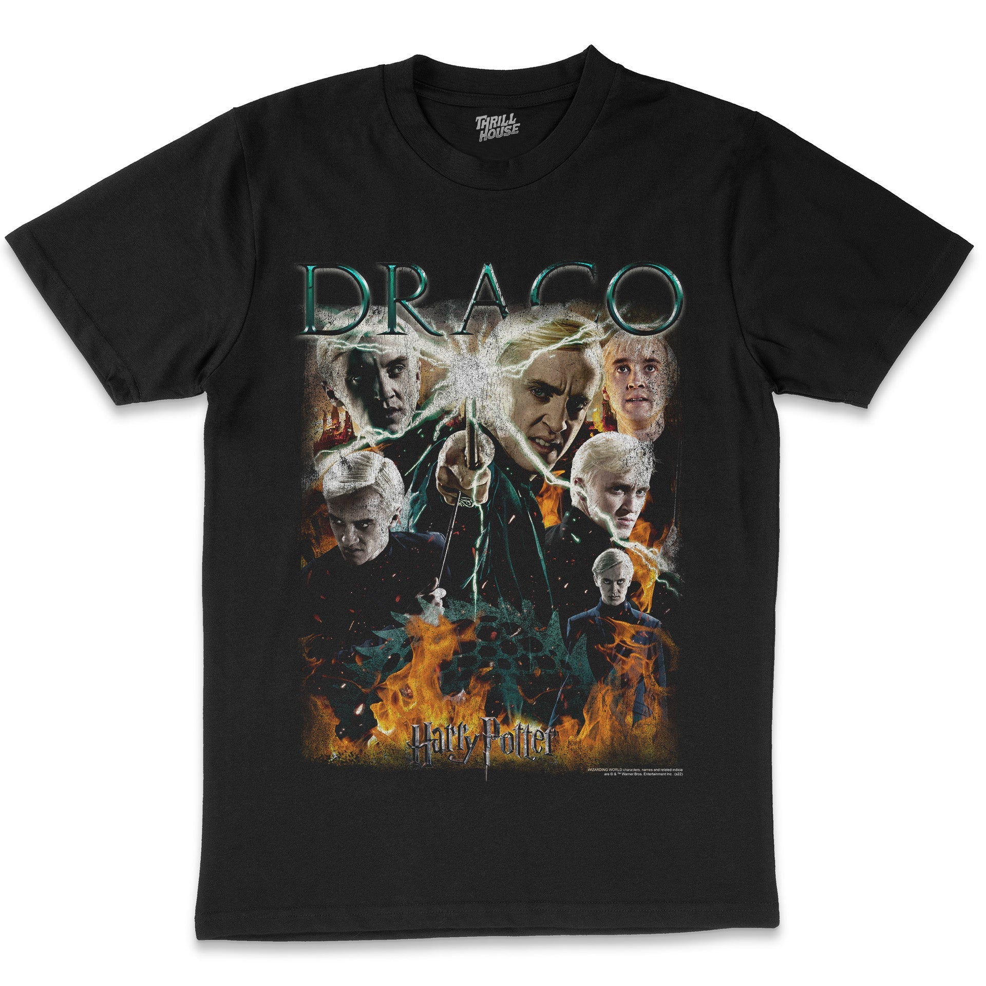 Harry Potter Draco Malfoy Vintage Wizard World Slytherin Voldemort Officially Licensed Cotton T-Shirt