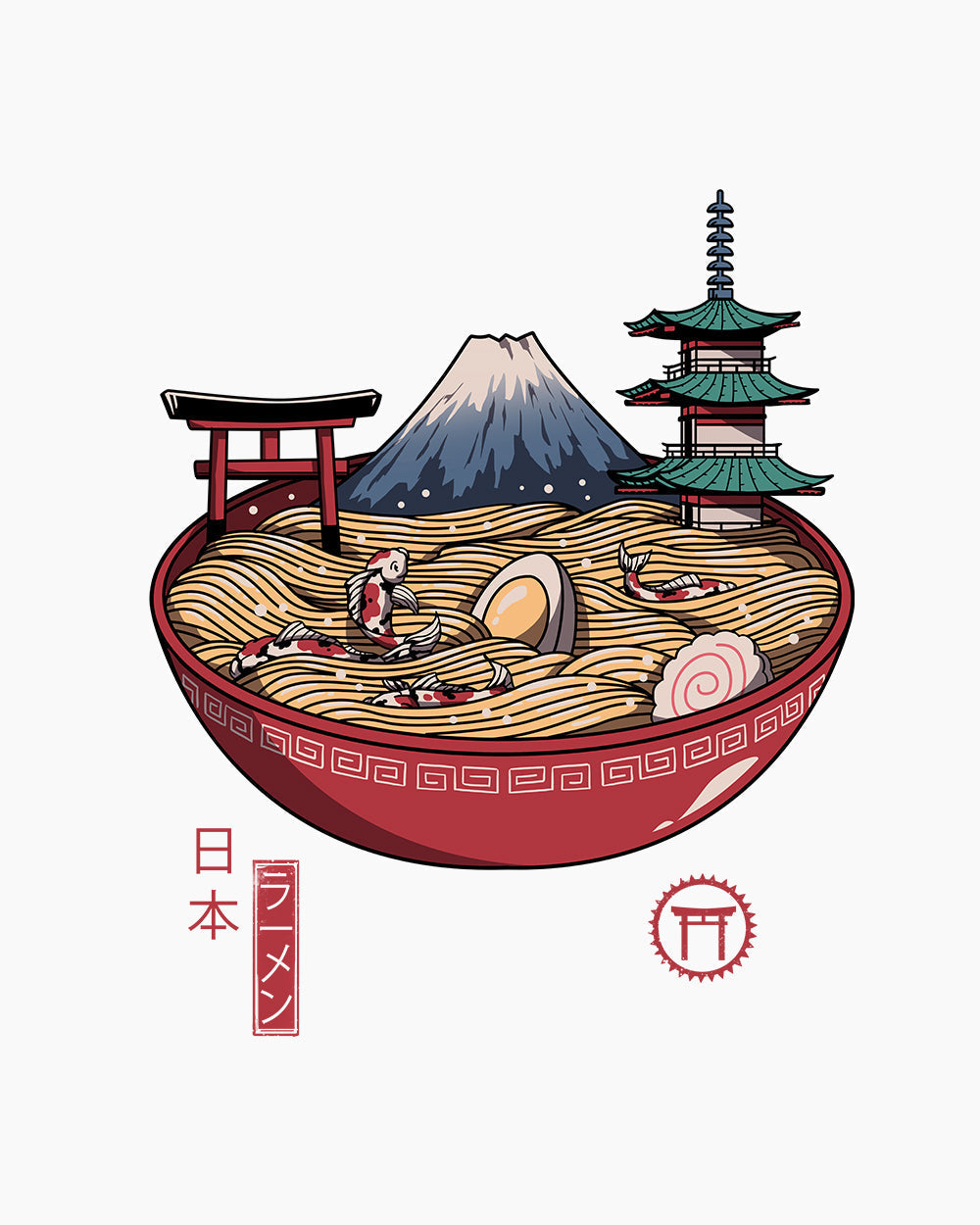 A Japanese Ramen T-Shirt Australia Online #colour_white