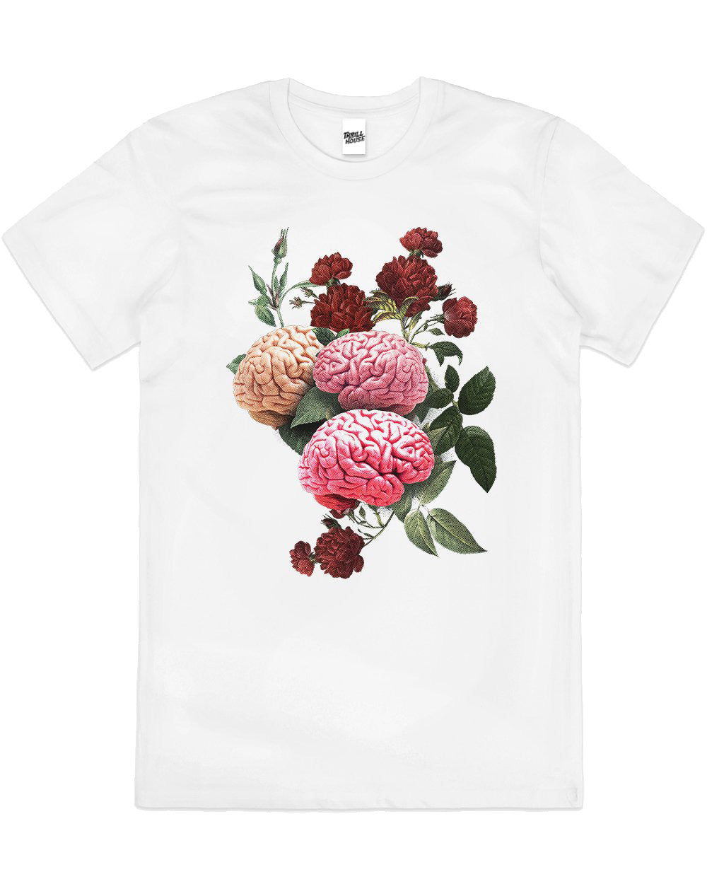 Beautiful Mind Nature Flowers Artsy Artistic Brain Cotton T-Shirt