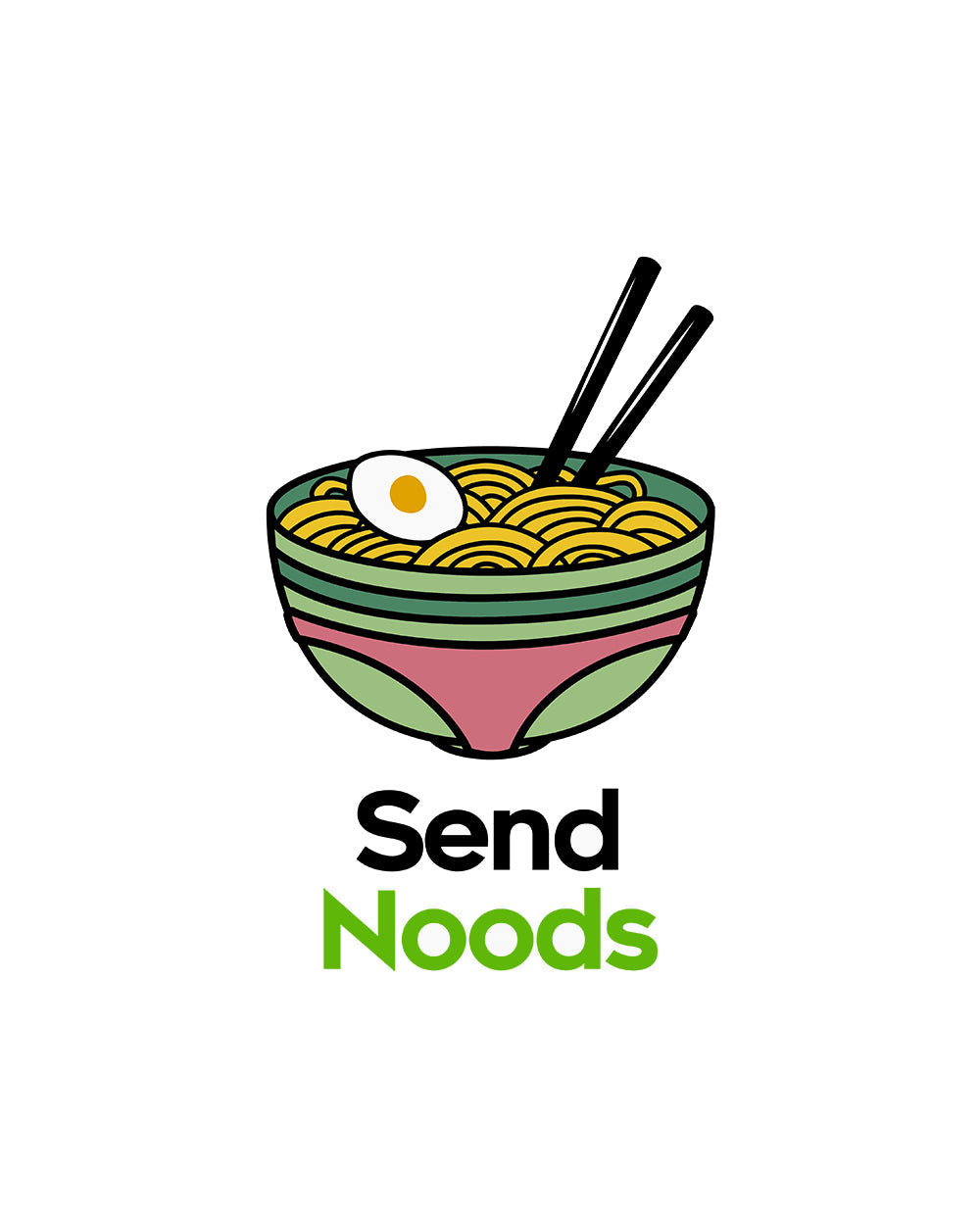 Send Noods Funny Ramen Noodles Pun Japanese Japan Influenced Cotton T-Shirt