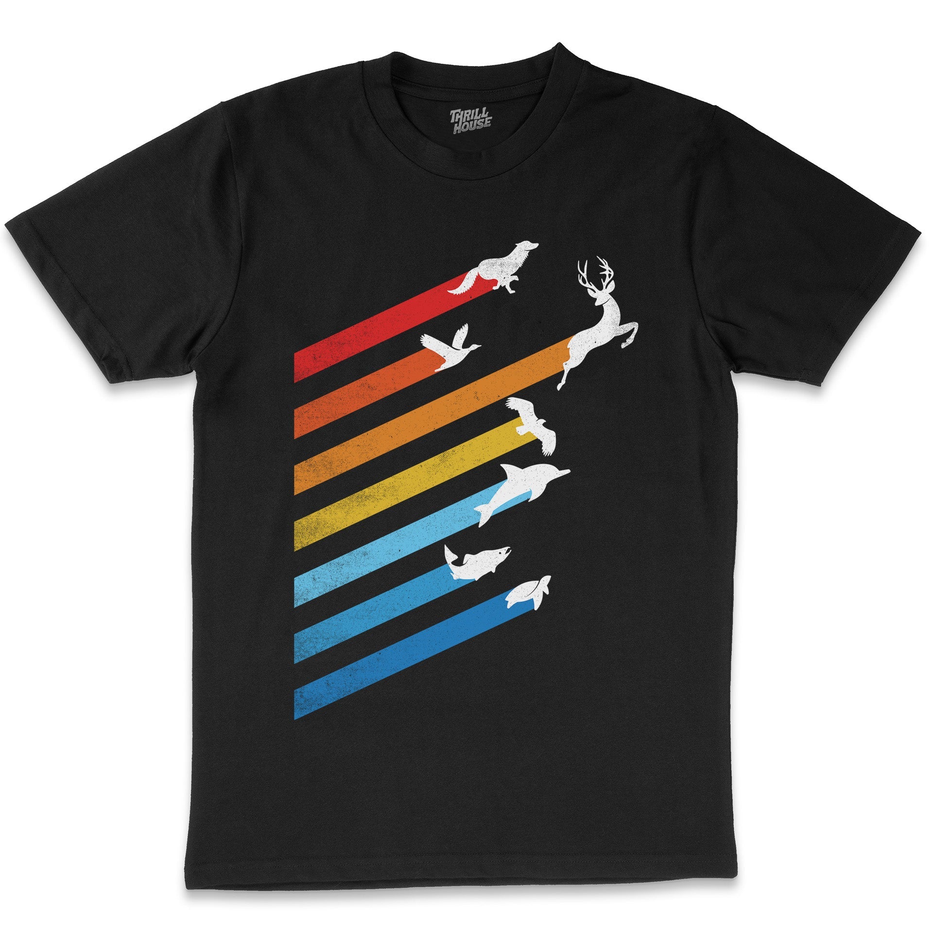 Wild Streak Artsy Animals Nature Land Sea Ocean Outdoors Hiking Camping Cool Graphic Cotton T-Shirt