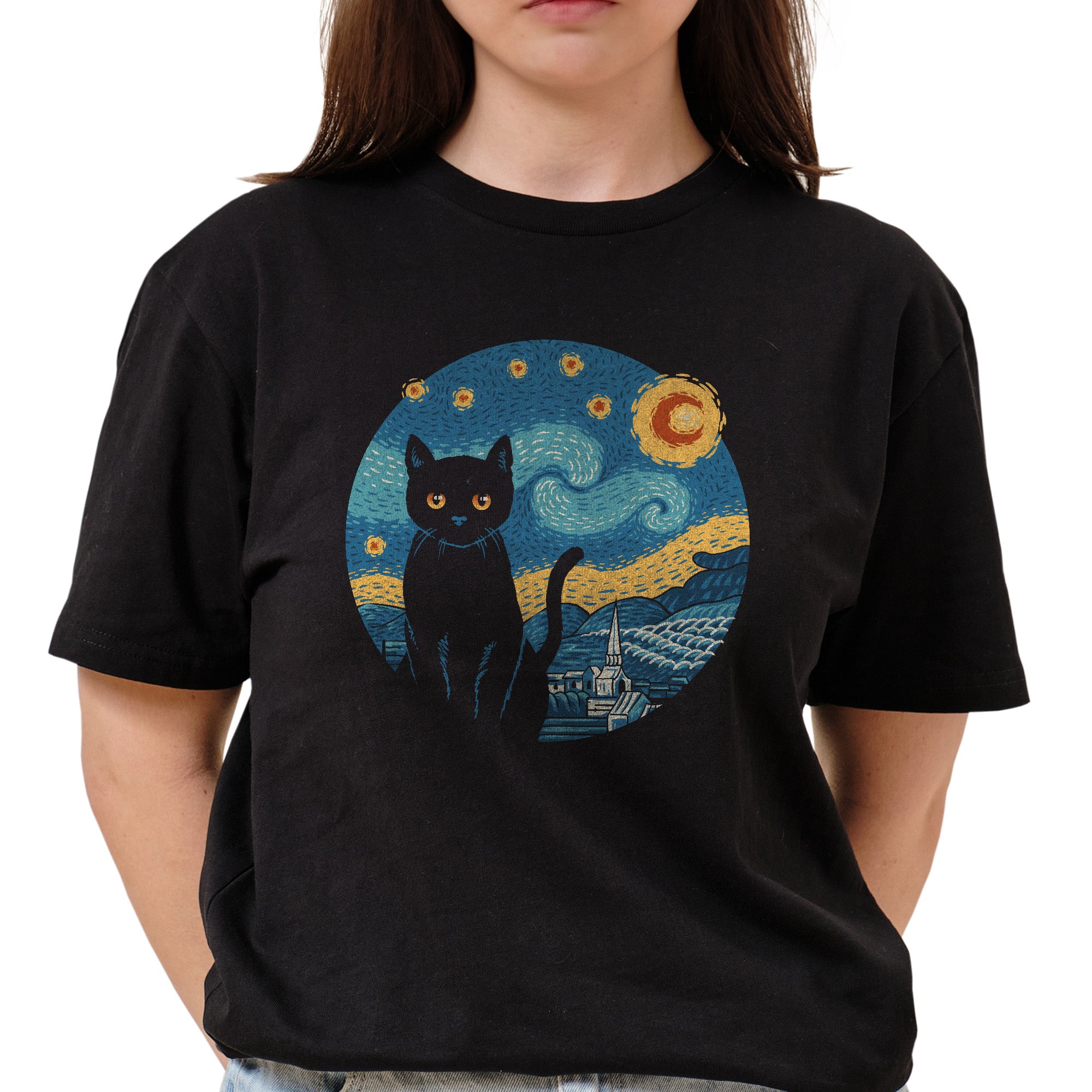 Purrfect Starry Night T-Shirt