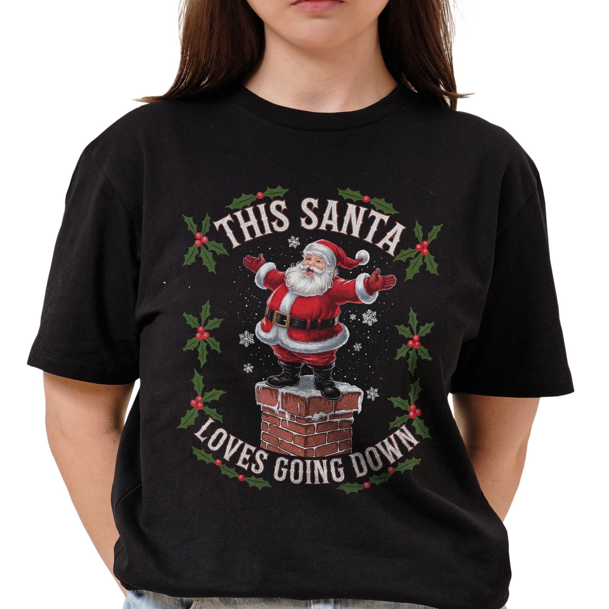 Santa Loves Going Down T-Shirt