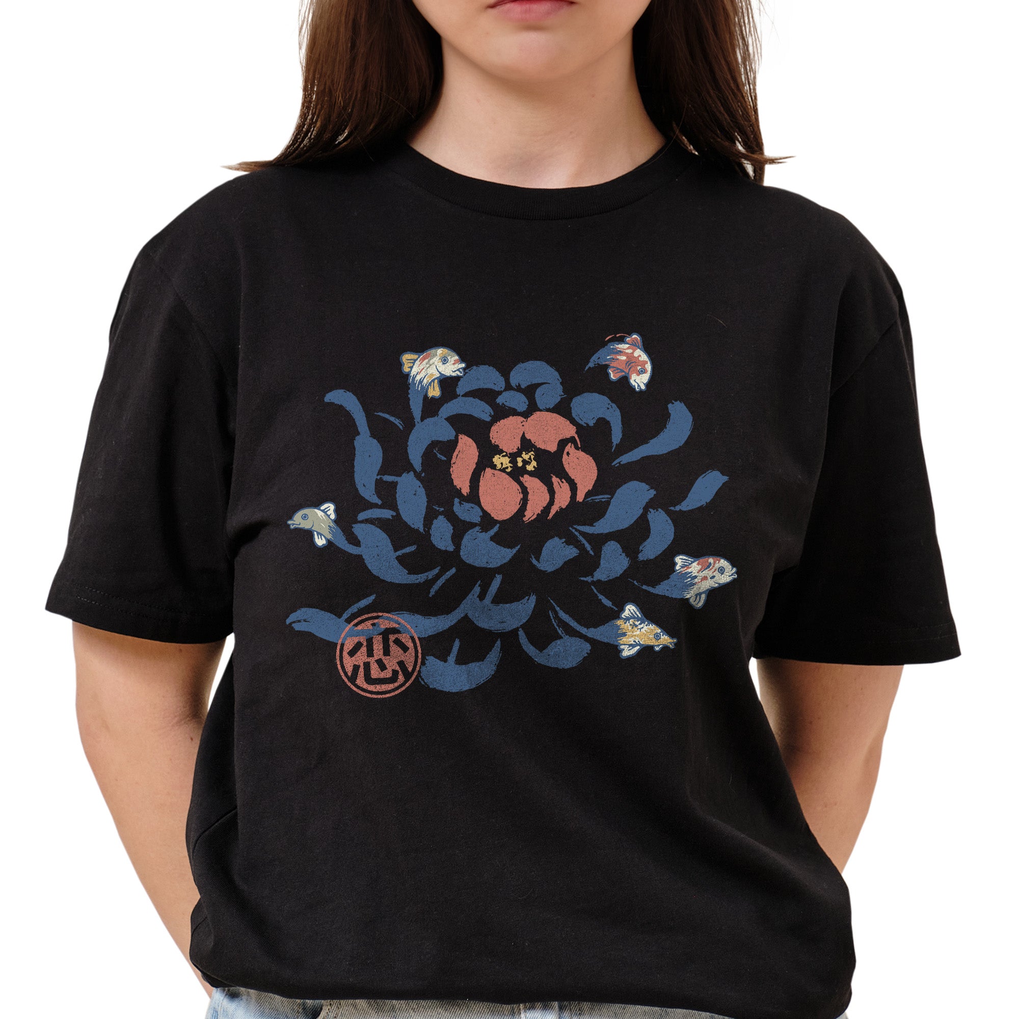 Vintage Japanese Flower Koi T-Shirt