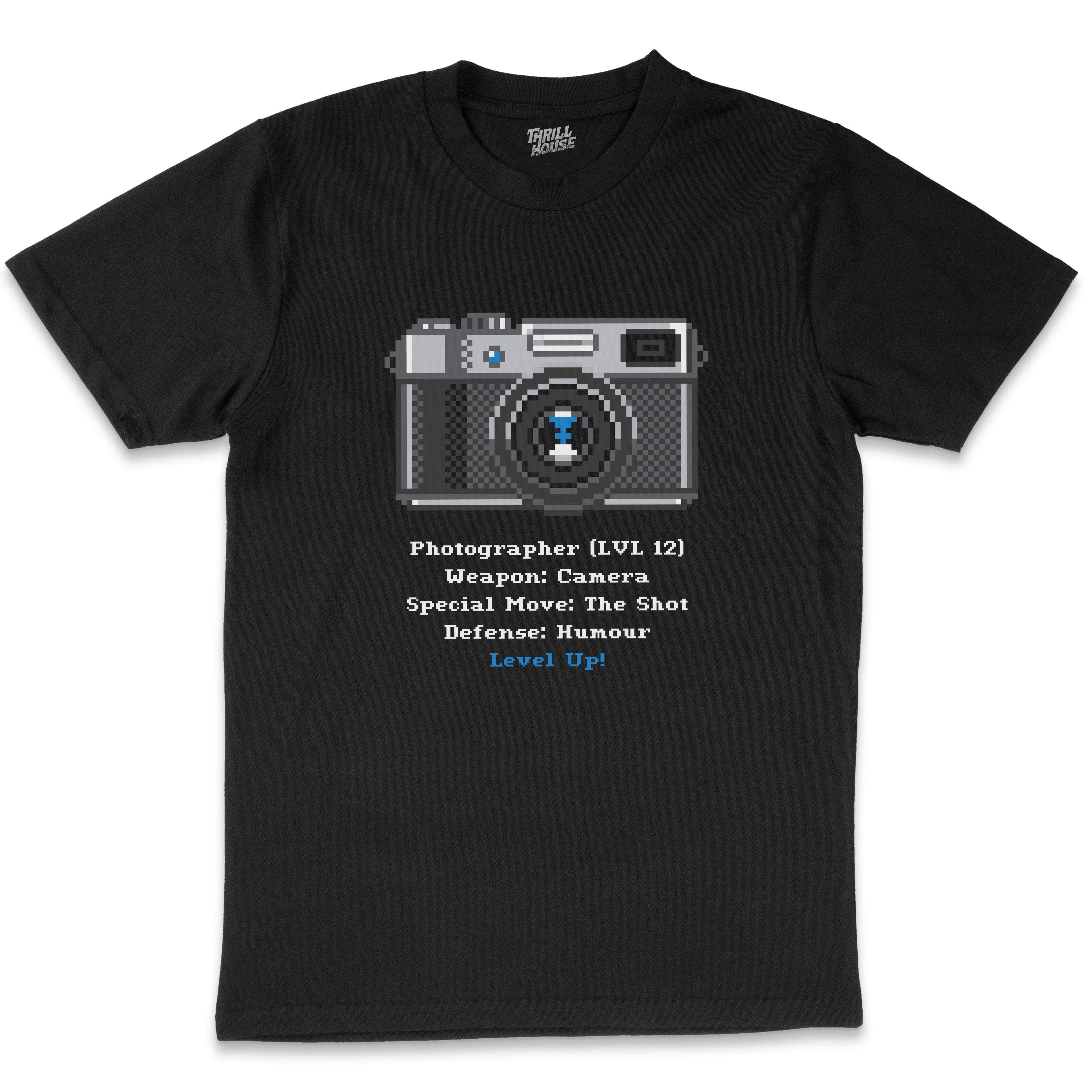 Photographer Level 12 T-Shirt Australia Online Black