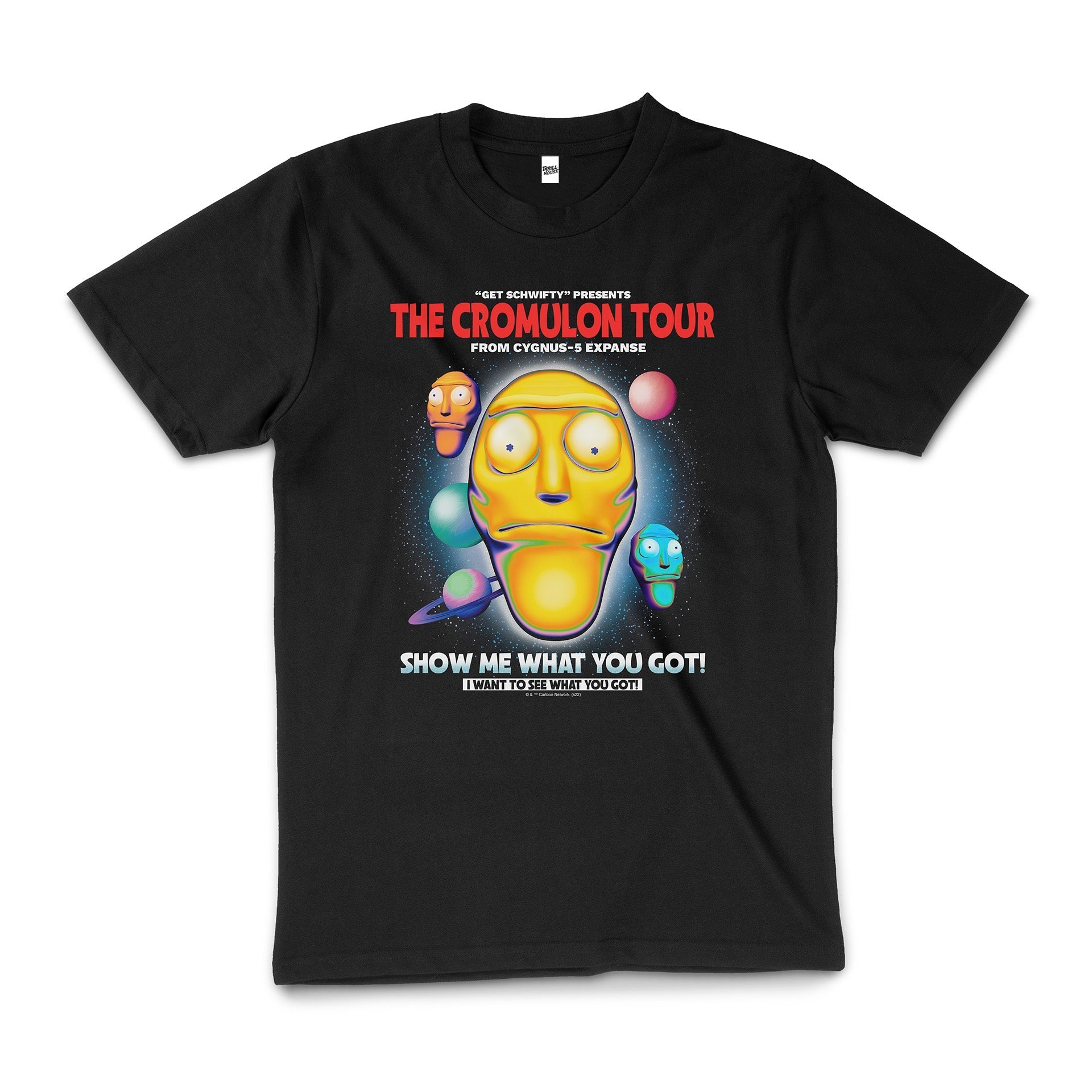 Rick And Morty Get Schwifty Cromulon Tour Funny Cartoon Crude Cartoon Cotton T-Shirt