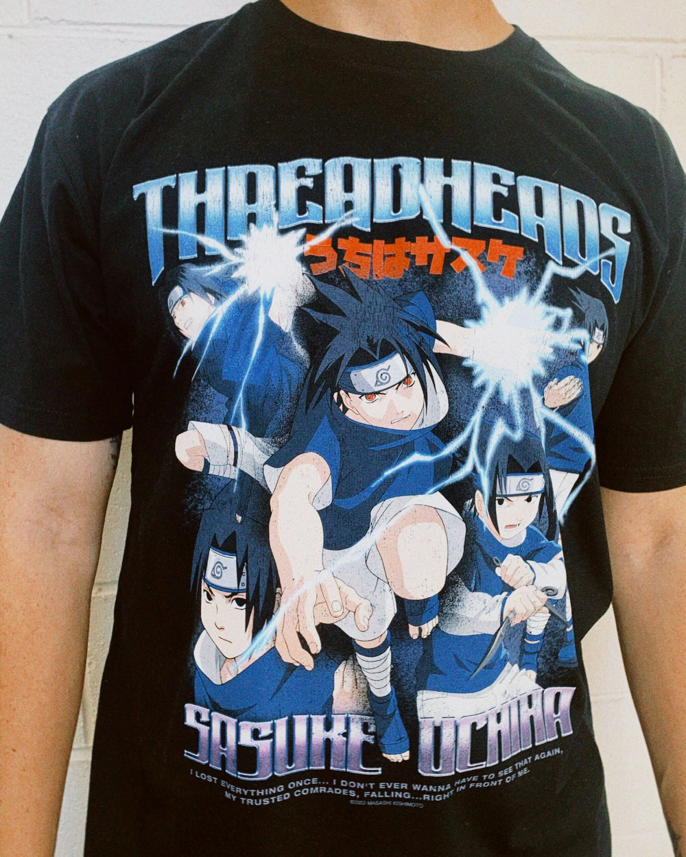 Sasuke Chidori T-Shirt Australia Online #colour_black