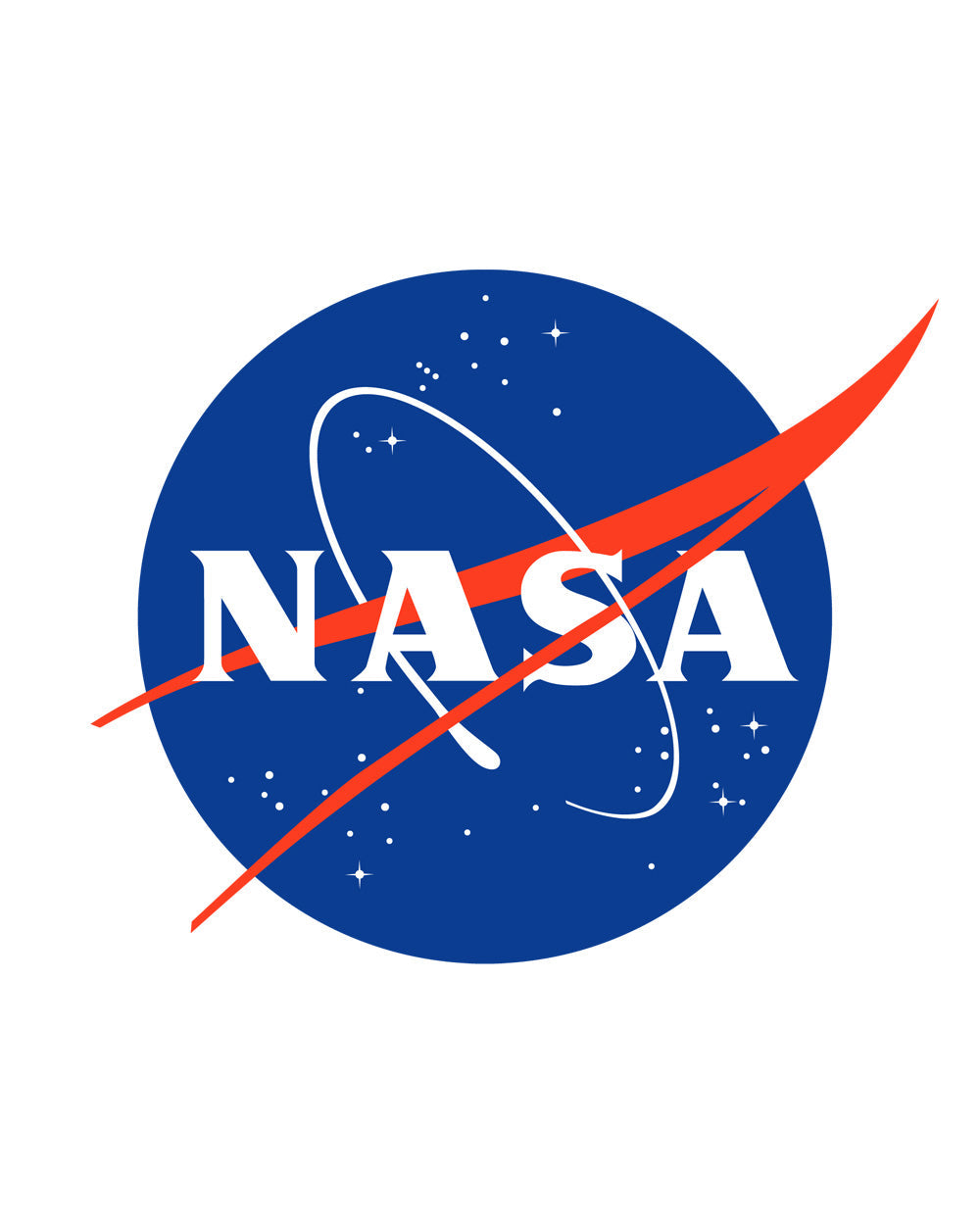 NASA Meatball Logo Mini Print USA Space Exploration Program Planets Solar System Geek Nerd Stripes Licensed T-Shirt