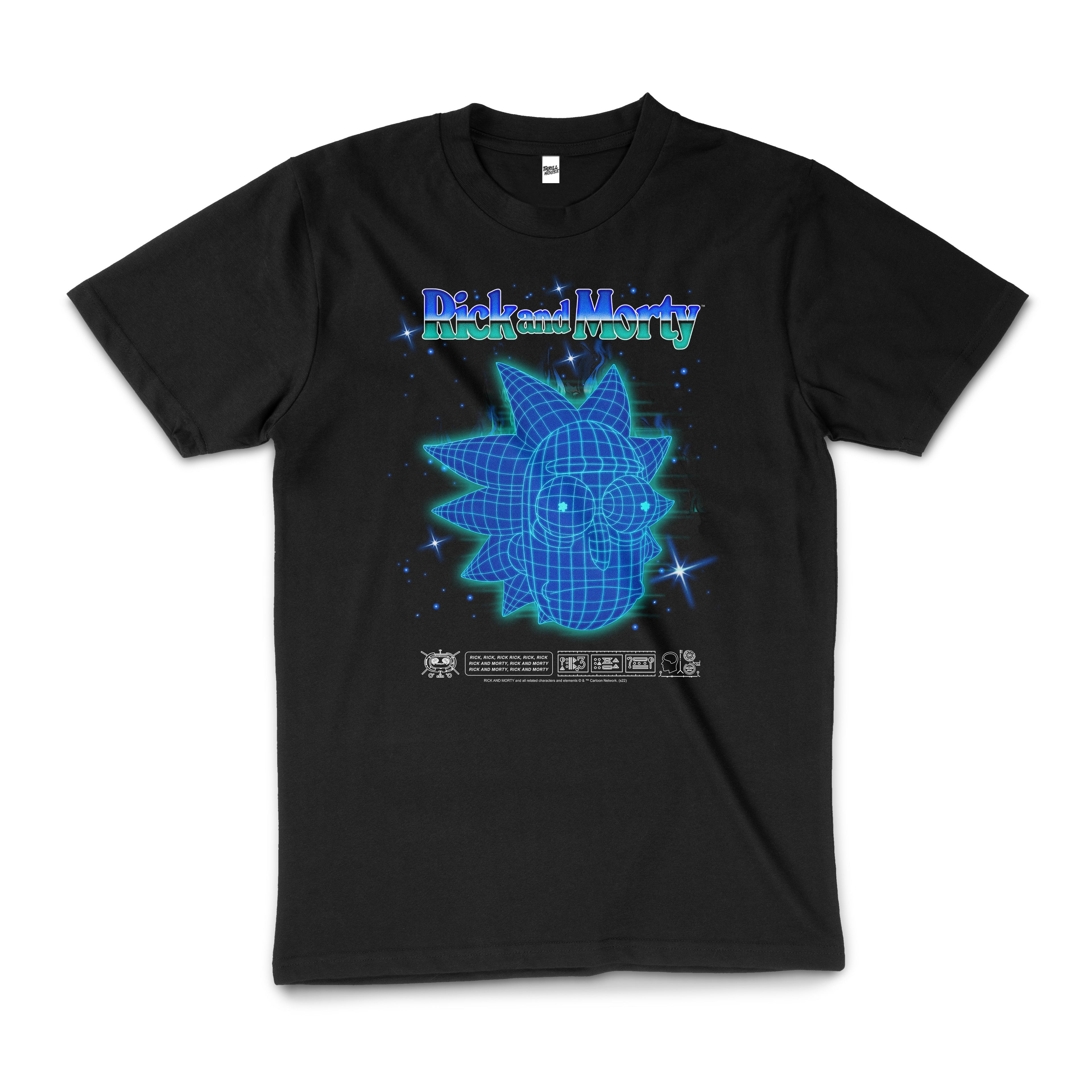 Rick And Morty Blueprint Funny Cartoon Licensed Cotton T-Shirt