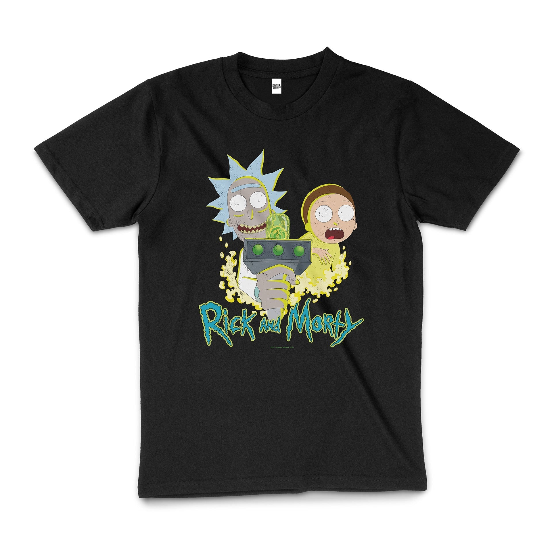 Rick and Morty Portal Gun Funny Cartoon Licensed Cotton T-Shirt