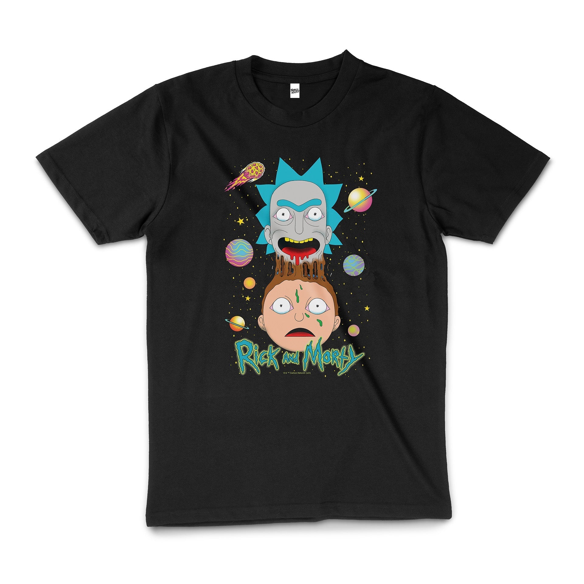 Rick and Morty Melting Funny Cartoon Licensed Cotton T-Shirt