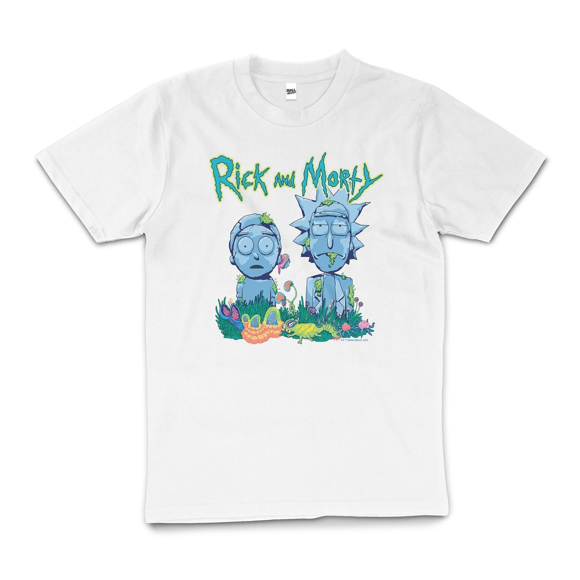 Rick and Morty Statues Funny Cartoon Licensed Cotton T-Shirt