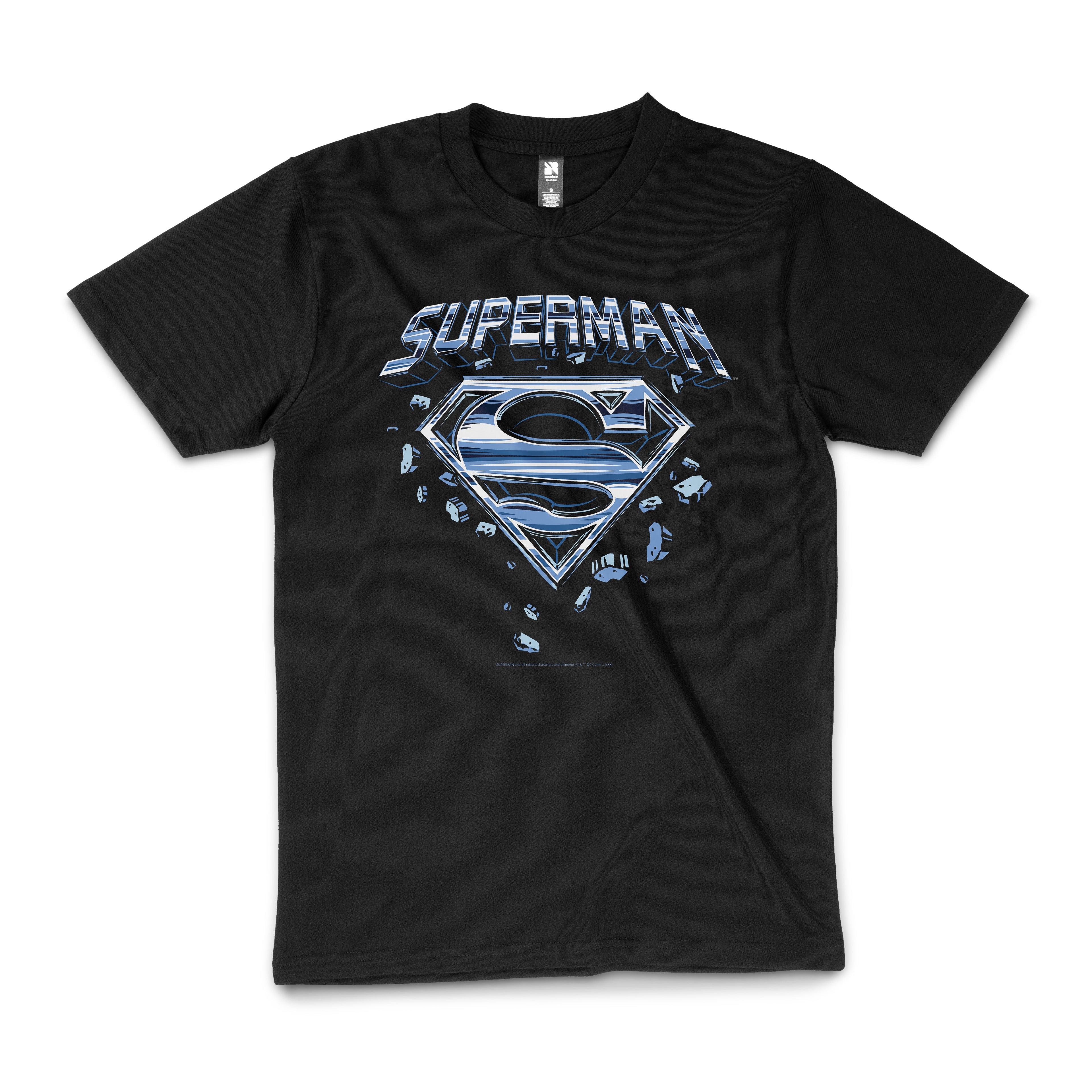 Superman DC Comics Superhero Retro Vintage Comic Cartoon Movie Chrome Logo 80s Officially Licensed Man Of Steel T-Shirt