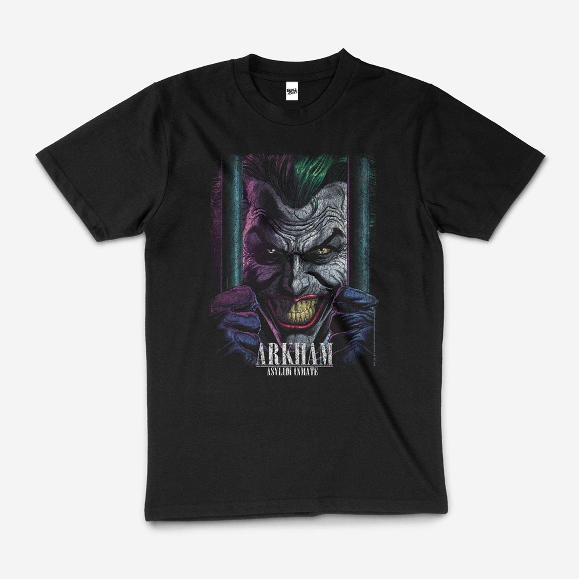 Dc Comics The Joker Arkham Asylum Batman Dark Knight Comic Book Retro Vintage Geek Nerd Cotton  T-Shirt