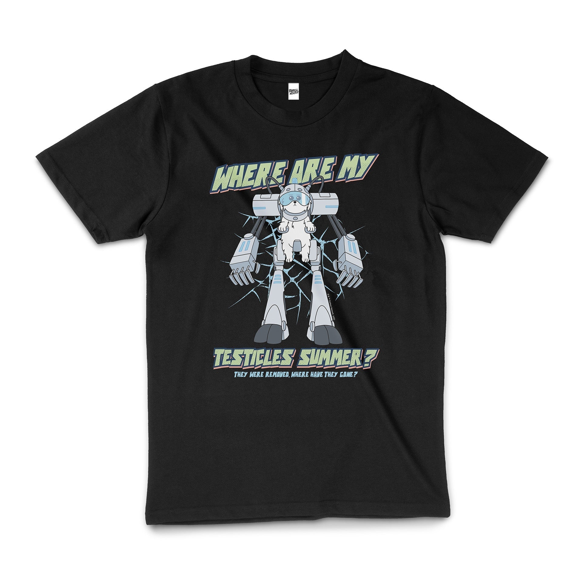 Rick And Morty Rude Cartoon Where Are My Testicles Summer Officially Licensed Cotton T-Shirt