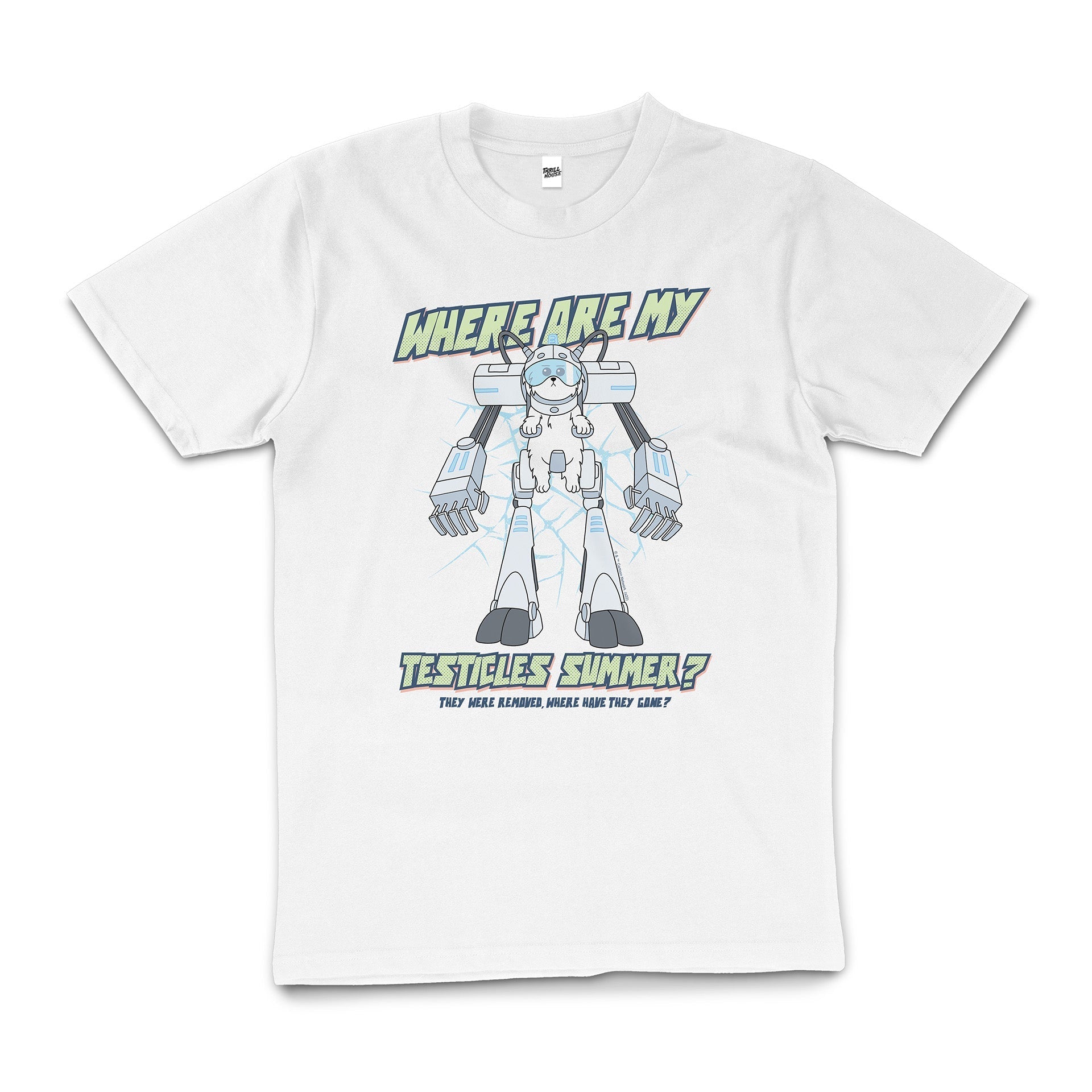 Rick And Morty Rude Cartoon Where Are My Testicles Summer Officially Licensed Cotton T-Shirt